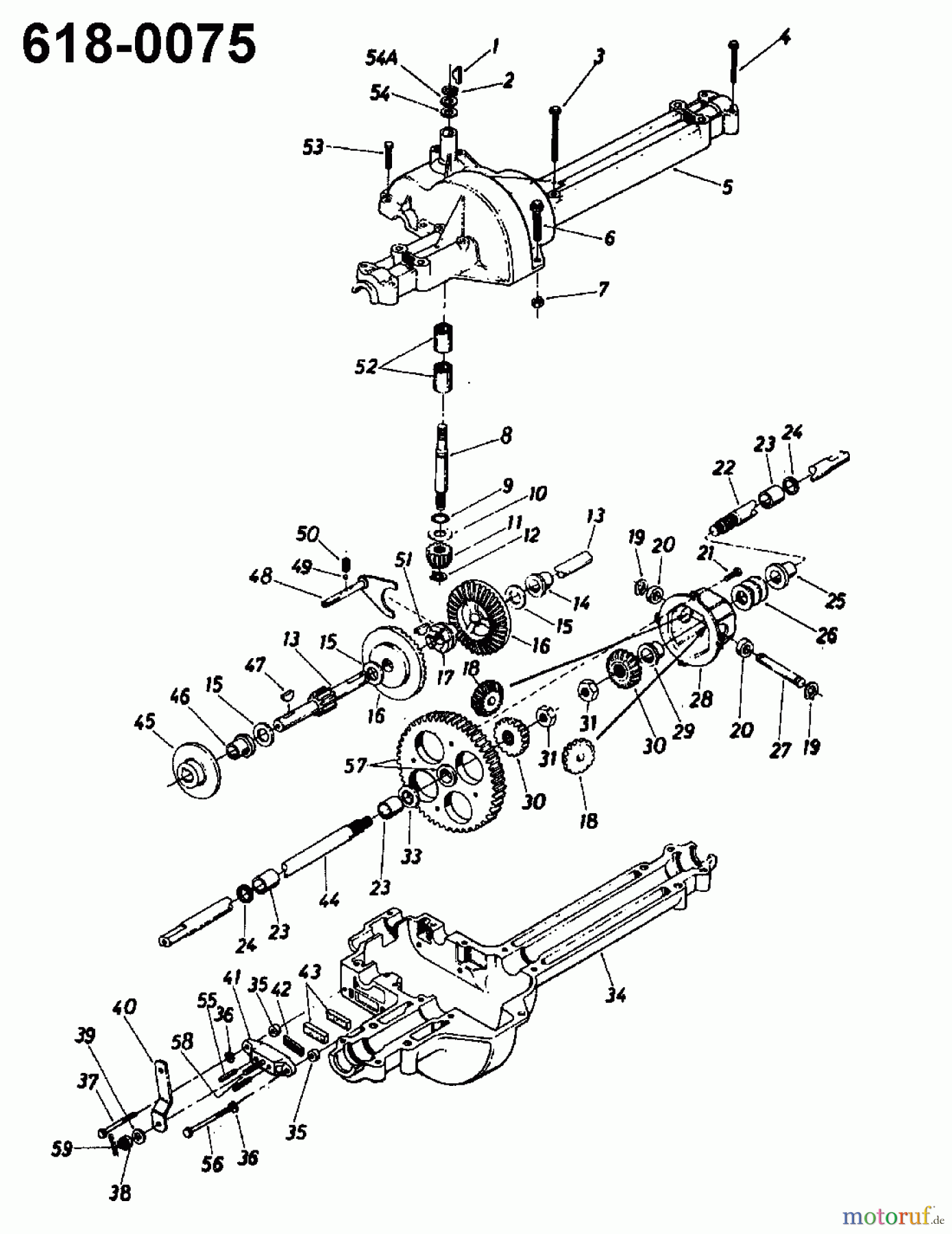  MTD Rasentraktoren 10/76 HN 132-520C  (1992) Getriebe
