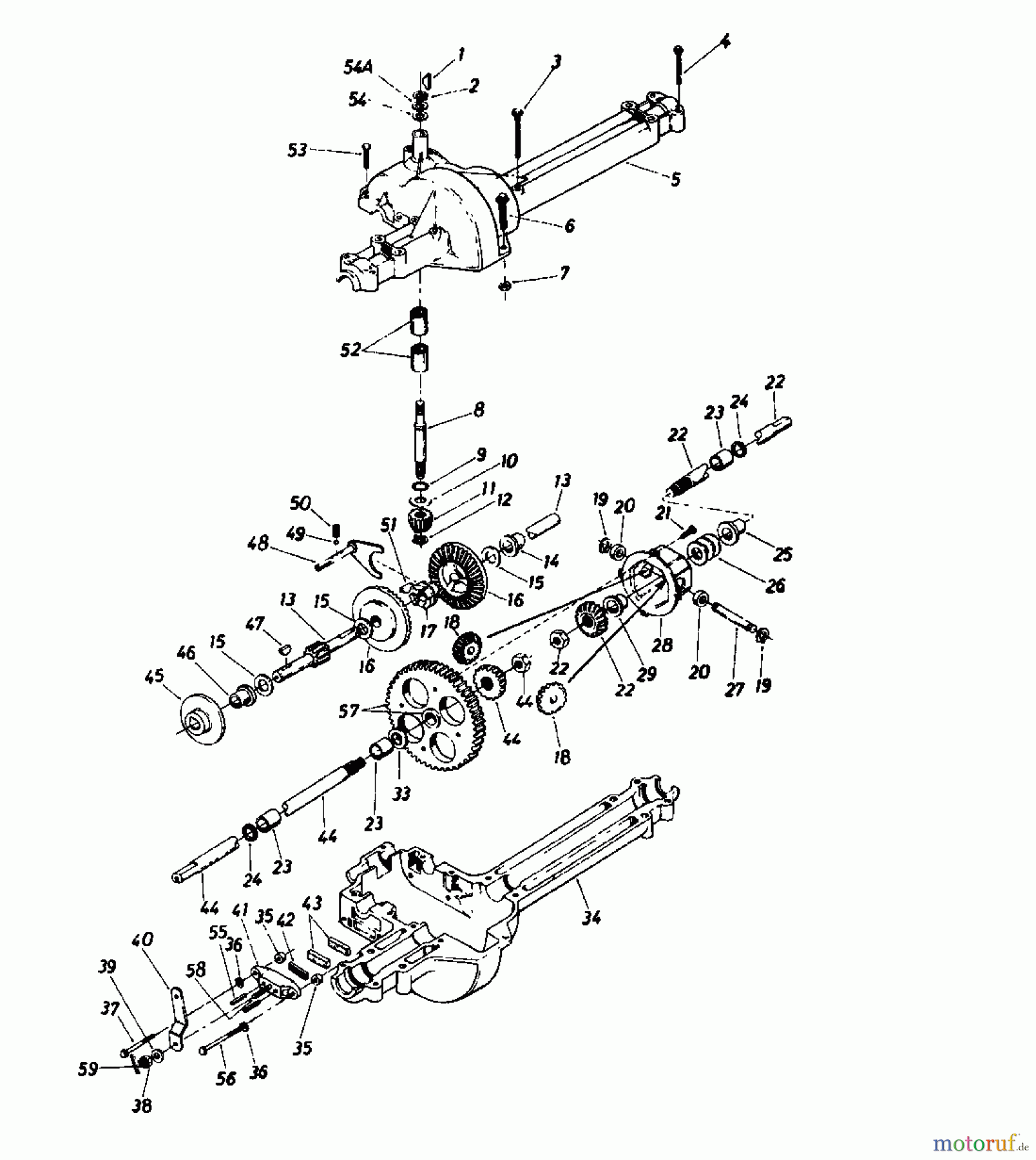  MTD Rasentraktoren 11/81 131-332D  (1991) Getriebe