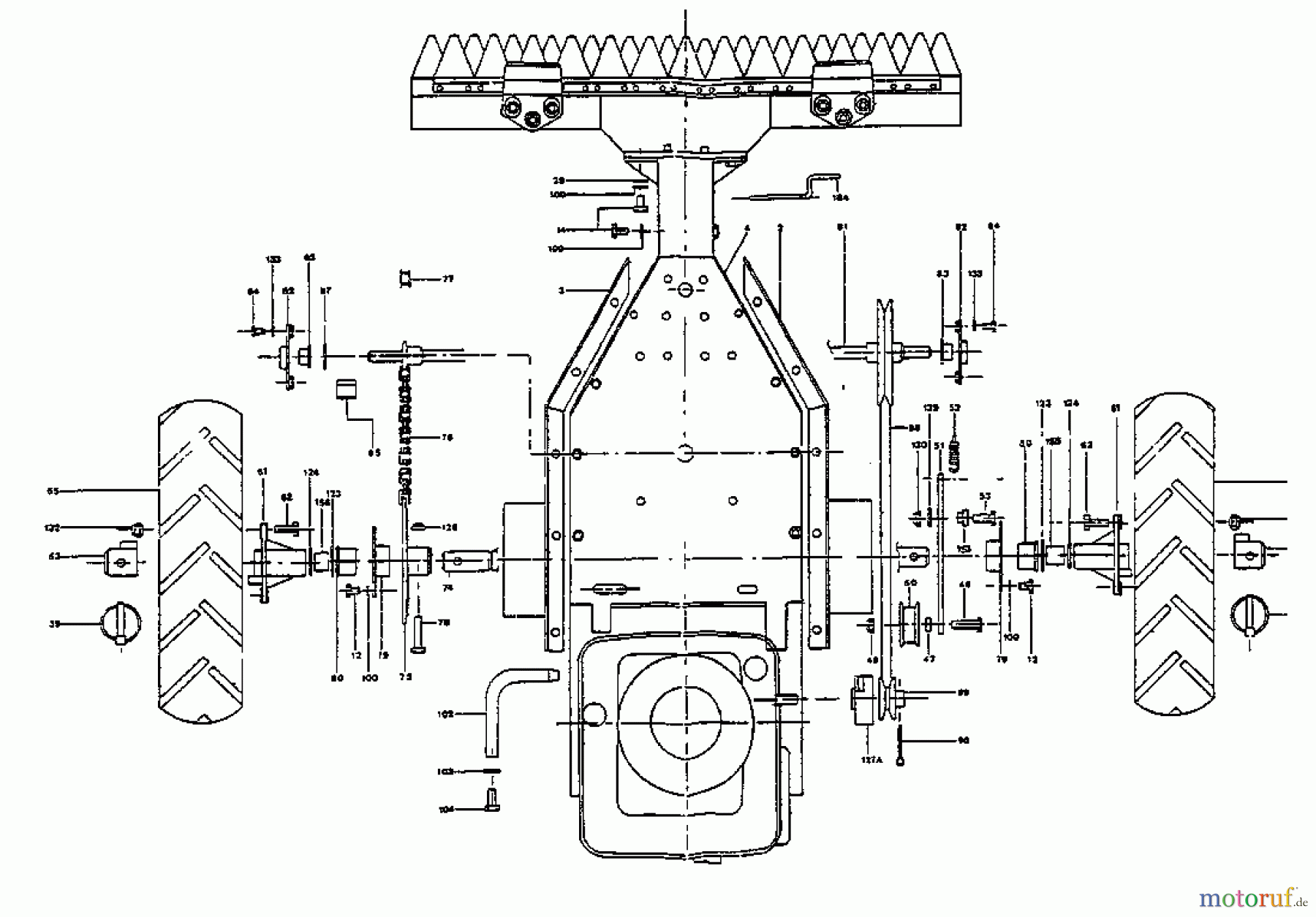  MTD Balkenmäher QUICK 90 181-0172  (1991) Fahrantrieb, Räder