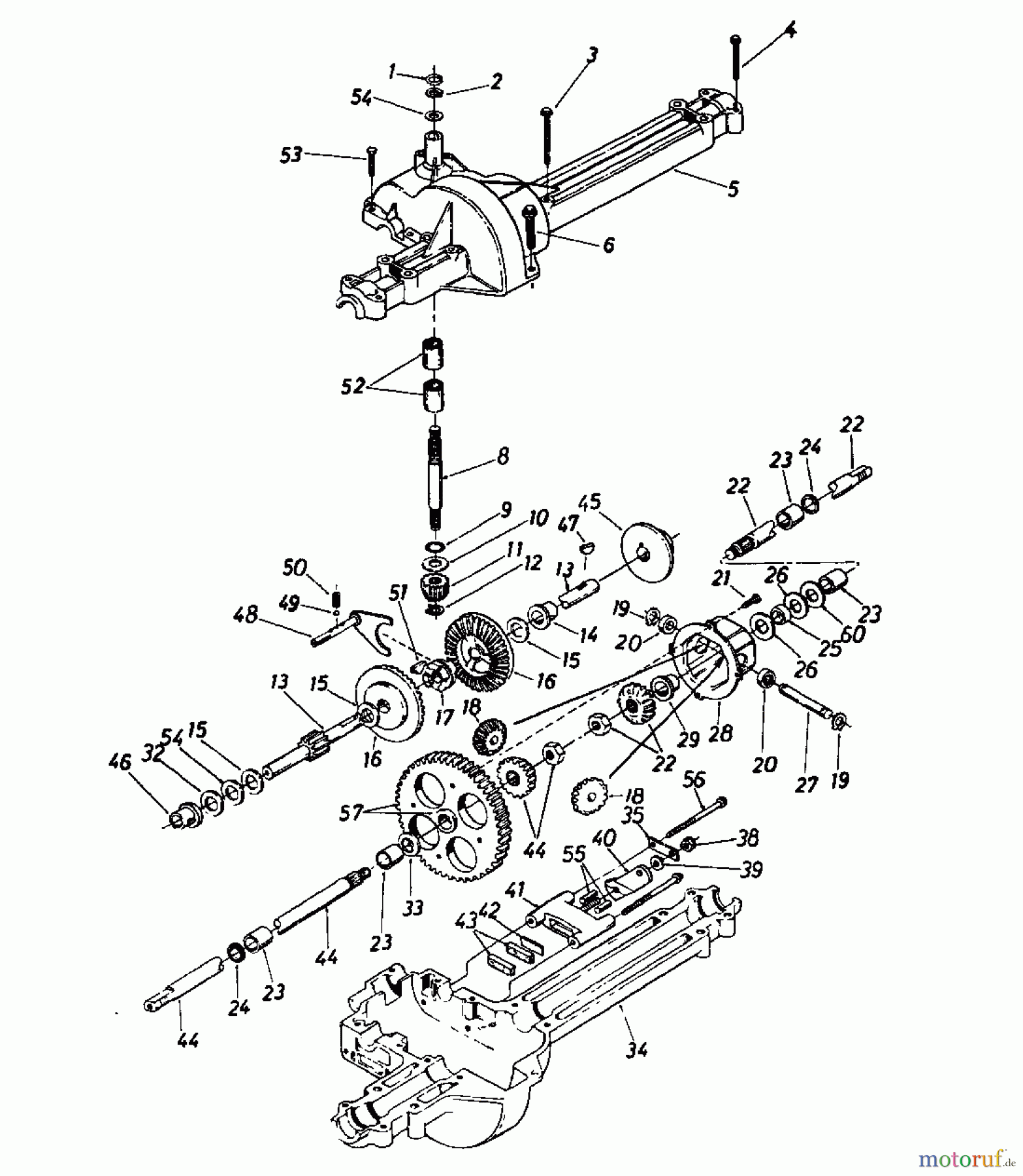  Super Rasentraktoren Super 12-96 N 131-659F  (1991) Getriebe