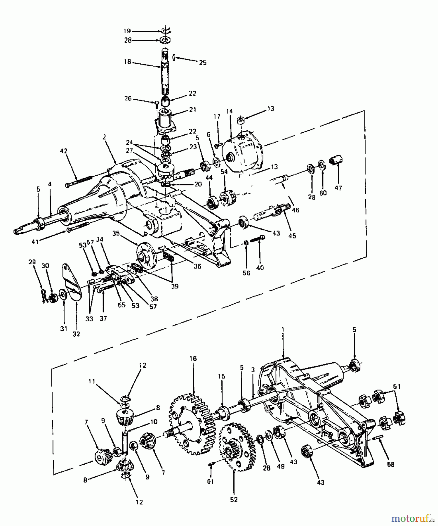  MTD Rasentraktoren Hydro-Super 14-107 131-739G  (1991) Getriebe