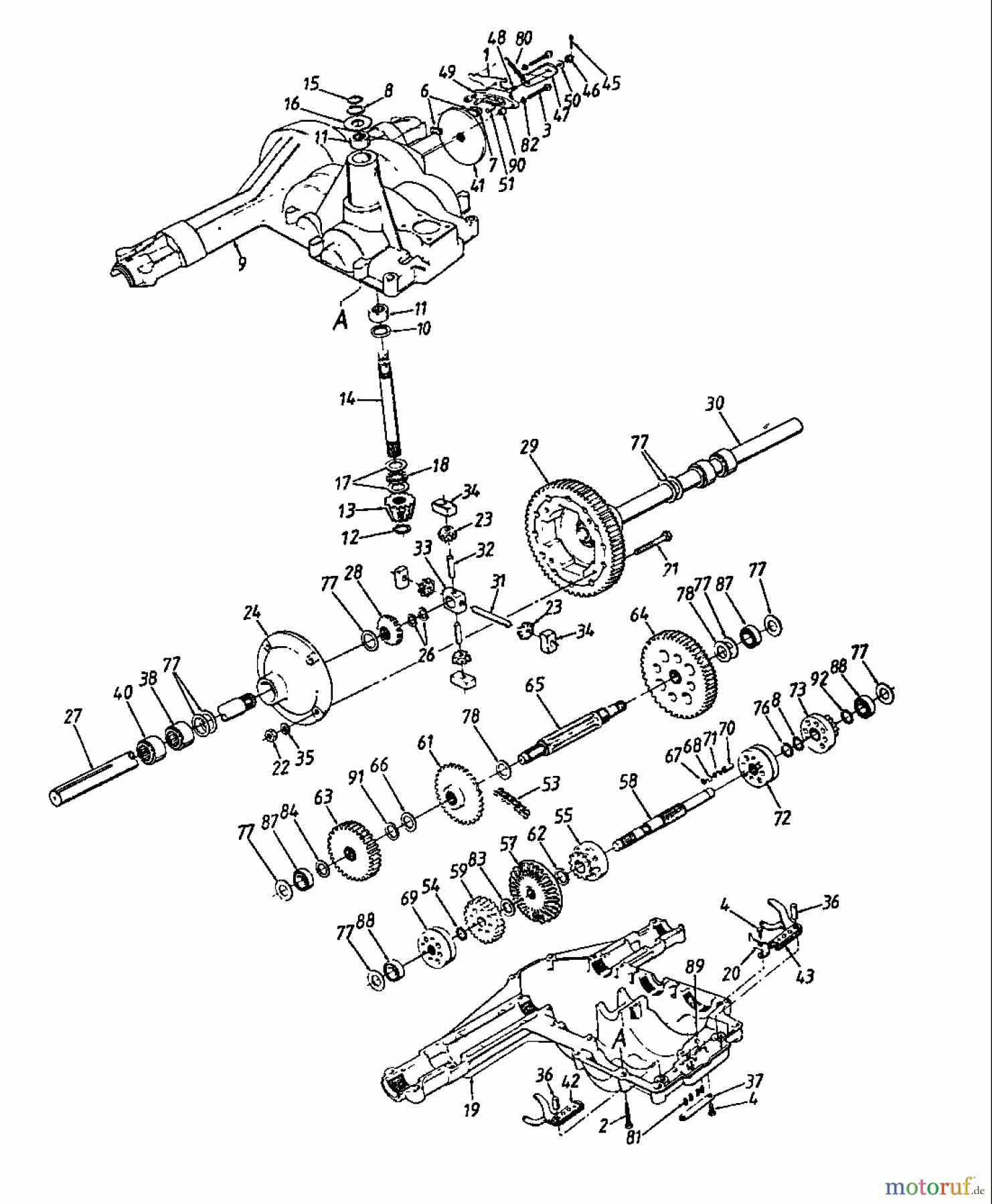  MTD Gartentraktoren SUPER 18-117 N 141-849H  (1991) Getriebe