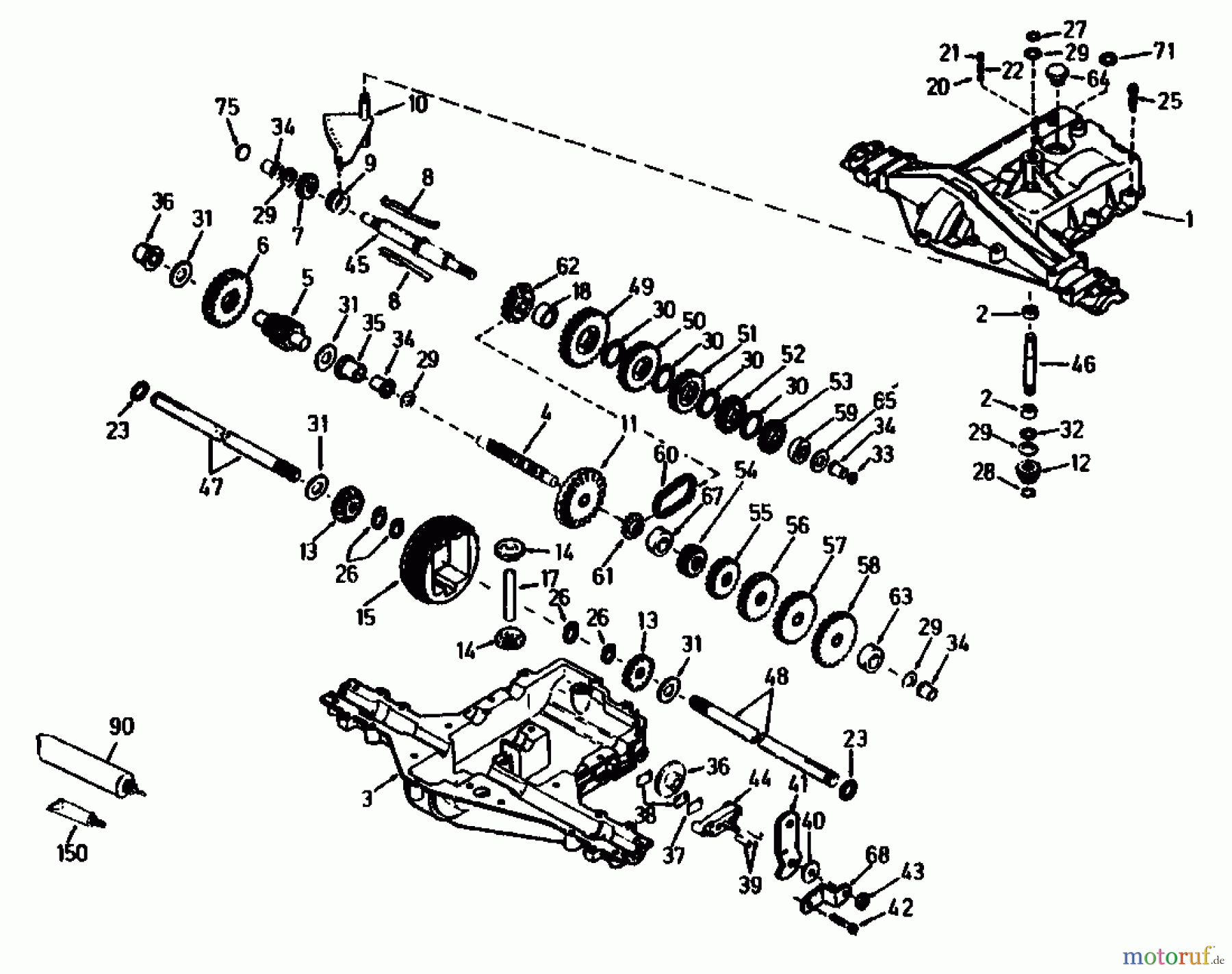  Gutbrod Rasentraktoren ASB 90-10 04015.01  (1991) Getriebe