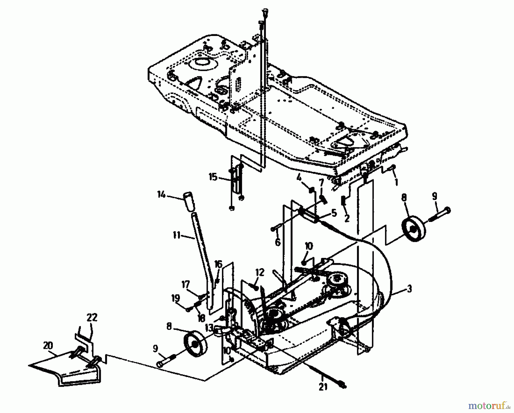  Gutbrod Rasentraktoren ASB 90-10 04015.01  (1991) Mähwerksaushebung