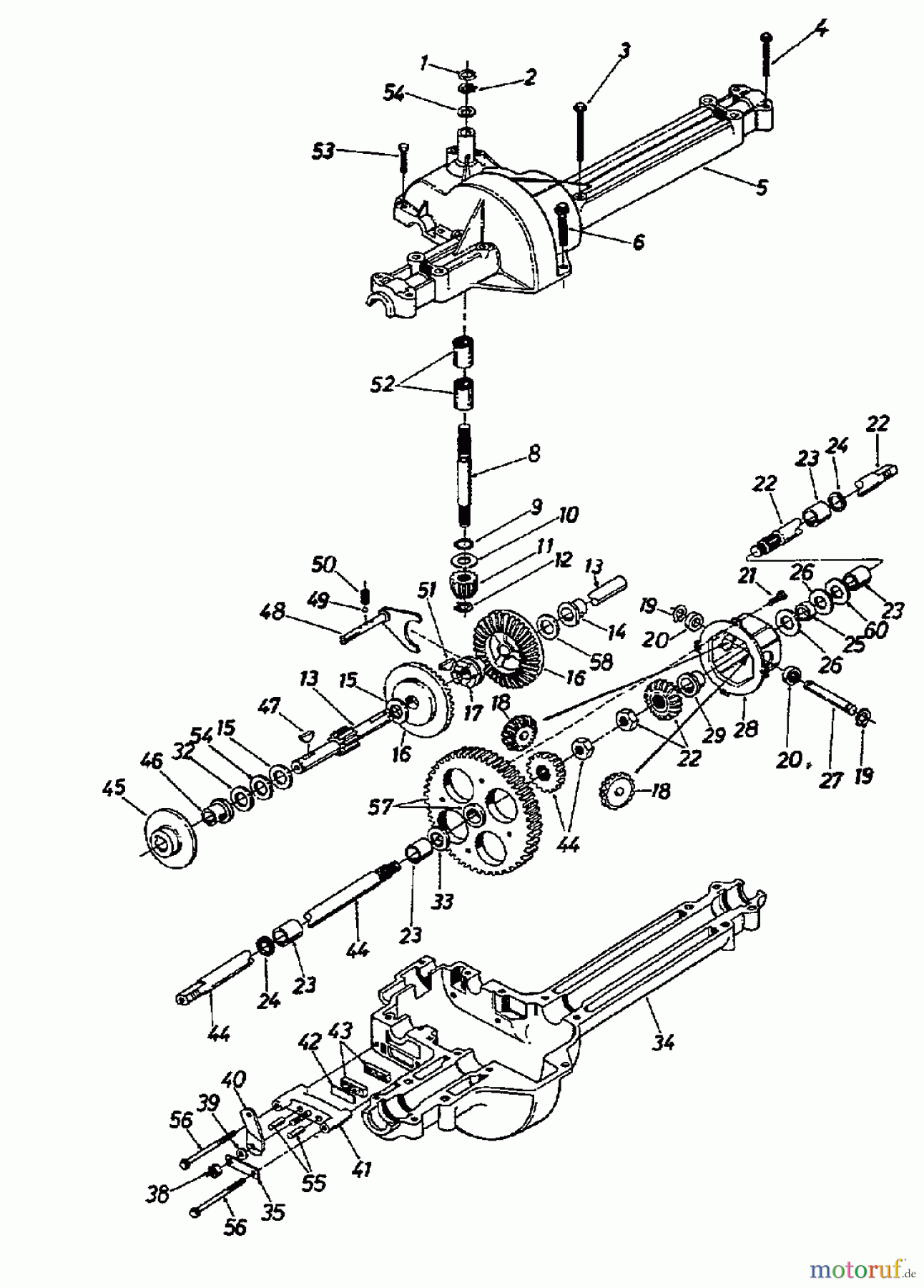  MTD Rasentraktoren 12/91 132-450E653  (1992) Getriebe 618-0024