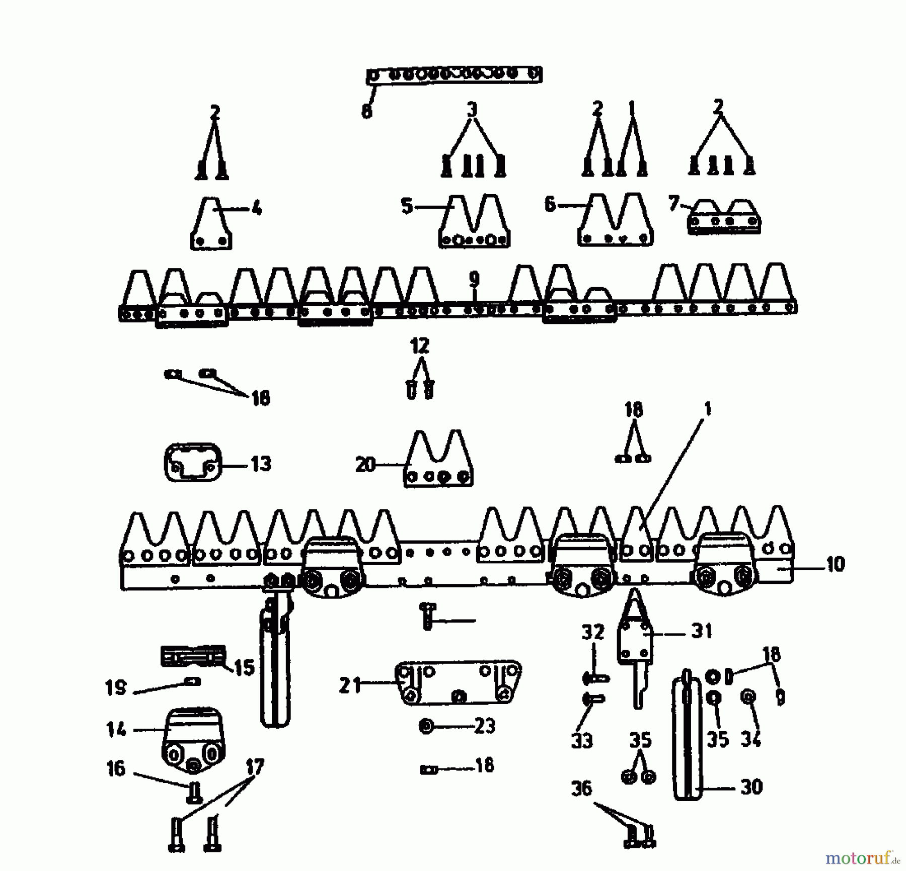 Gutbrod Balkenmäher BM 100-2/G 07507.01  (1992) Mähbalken