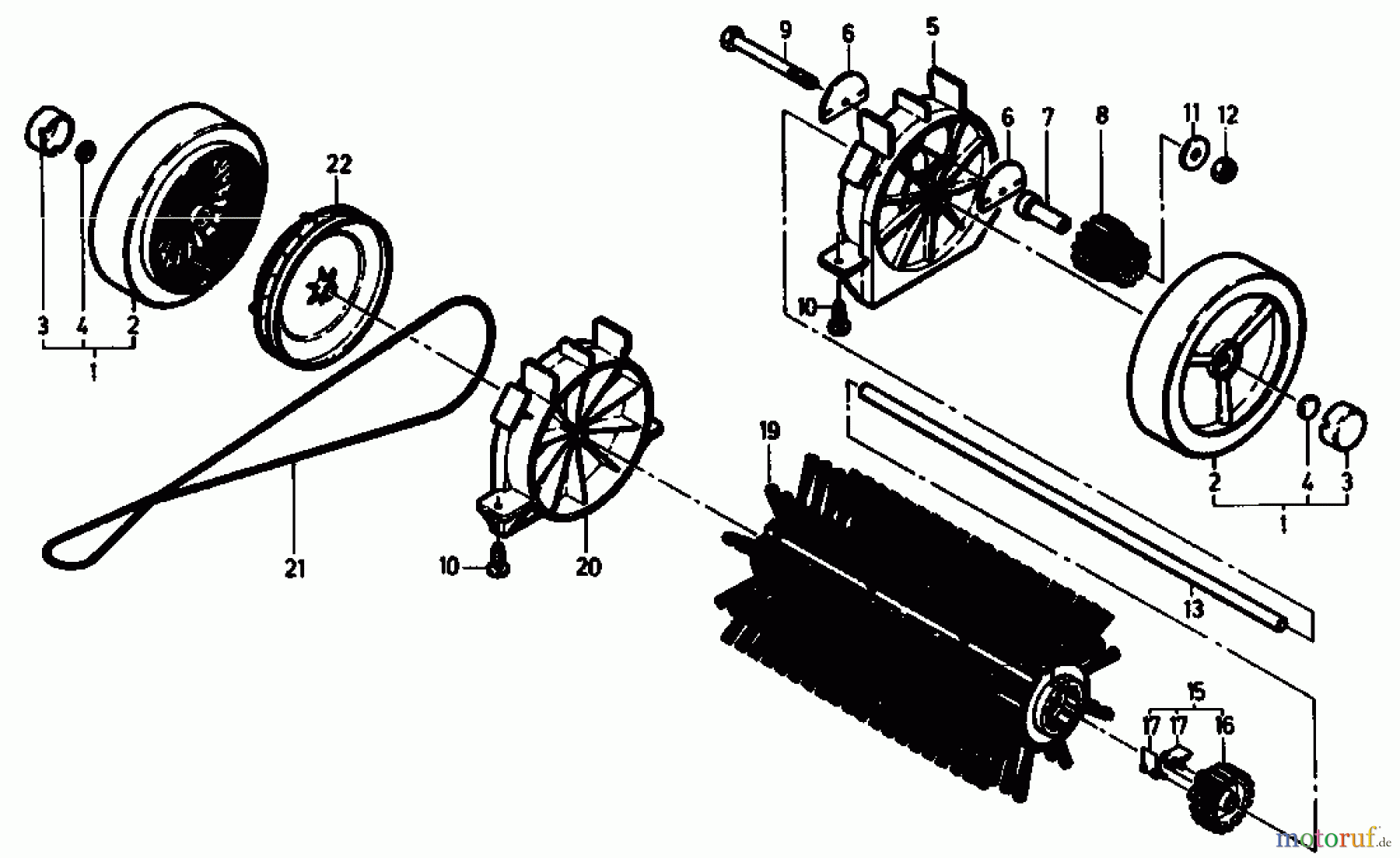  Gutbrod Handkehrmaschinen B 55 02067.04  (1994) Kehrwalze