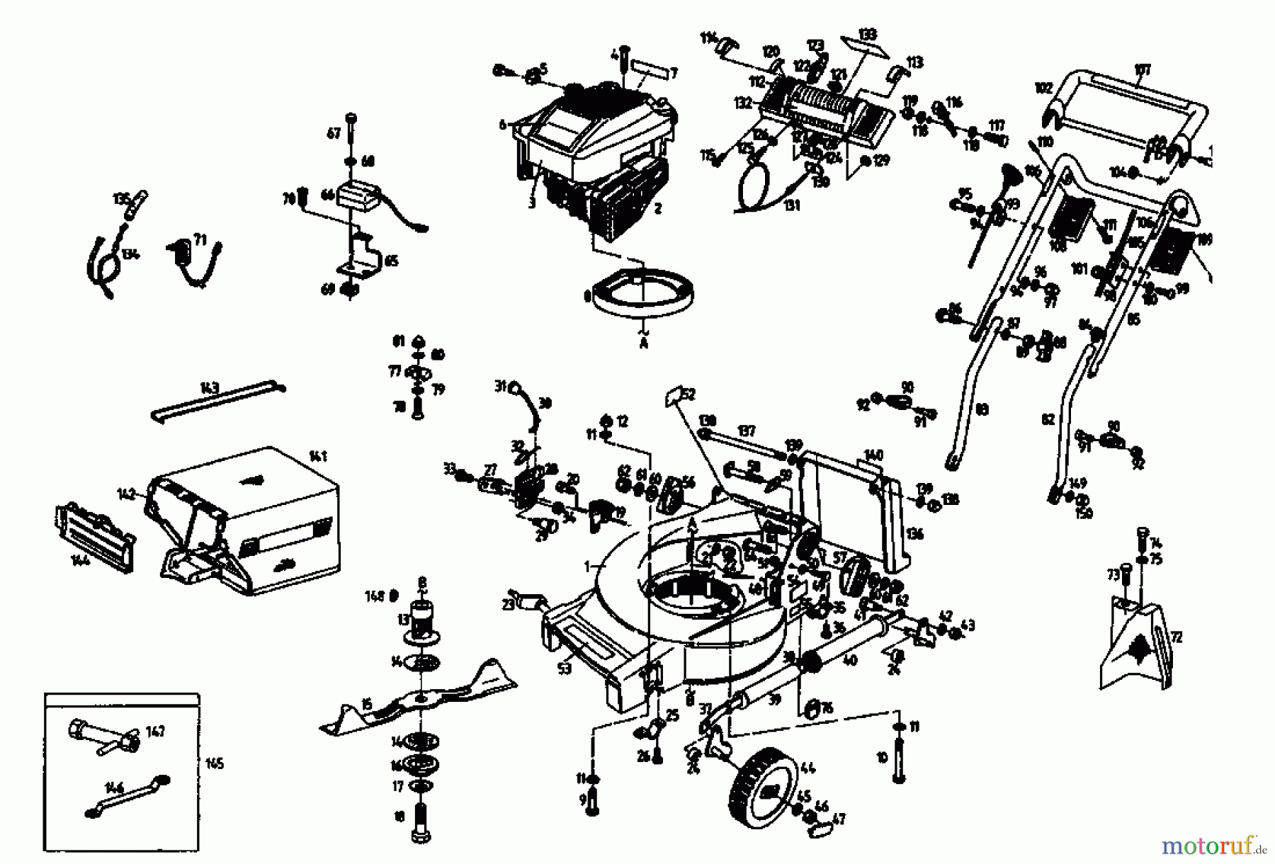  Gutbrod Petrol mower MH 454 SEB 04023.01  (1994) Basic machine