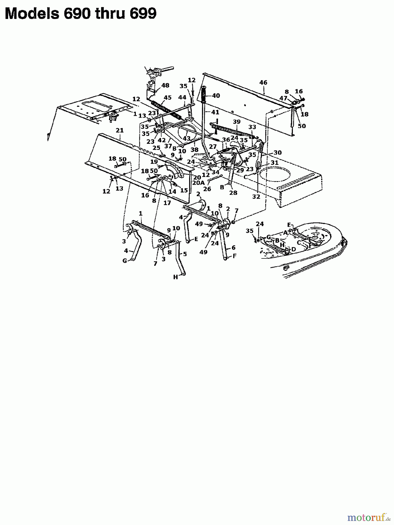  Raiffeisen Rasentraktoren 114 N HYDRO 134S691G628  (1994) Mähwerksaushebung
