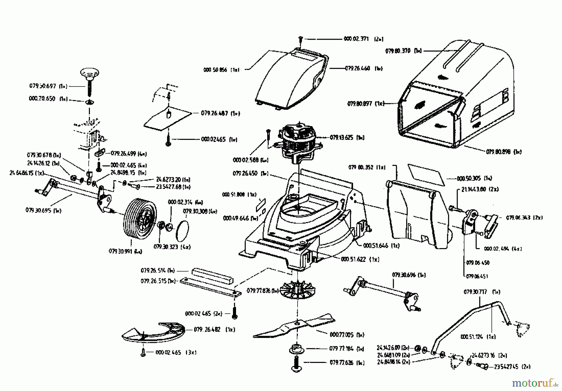  Gutbrod Elektromäher MHE 320 02821.02  (1995) Grundgerät