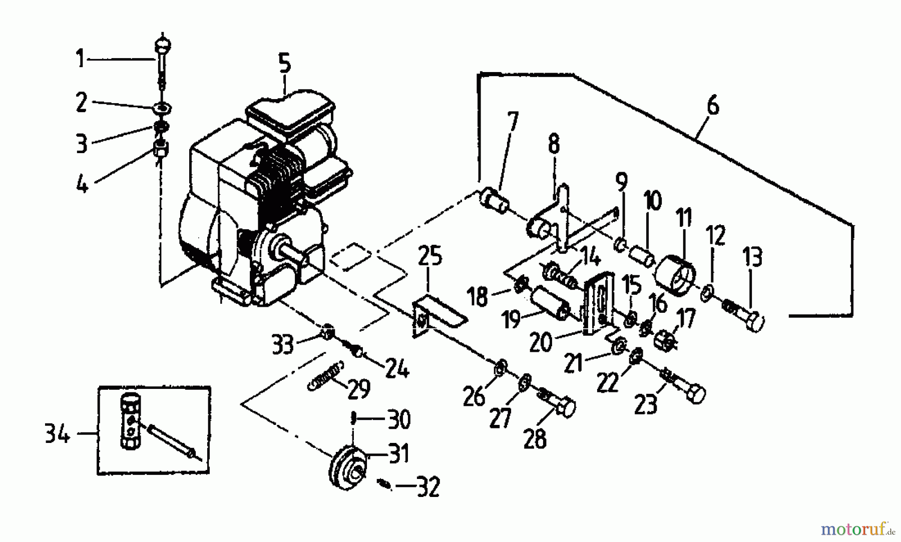  Gutbrod Motorhacken MK 65-30 07520.01  (1995) Motor