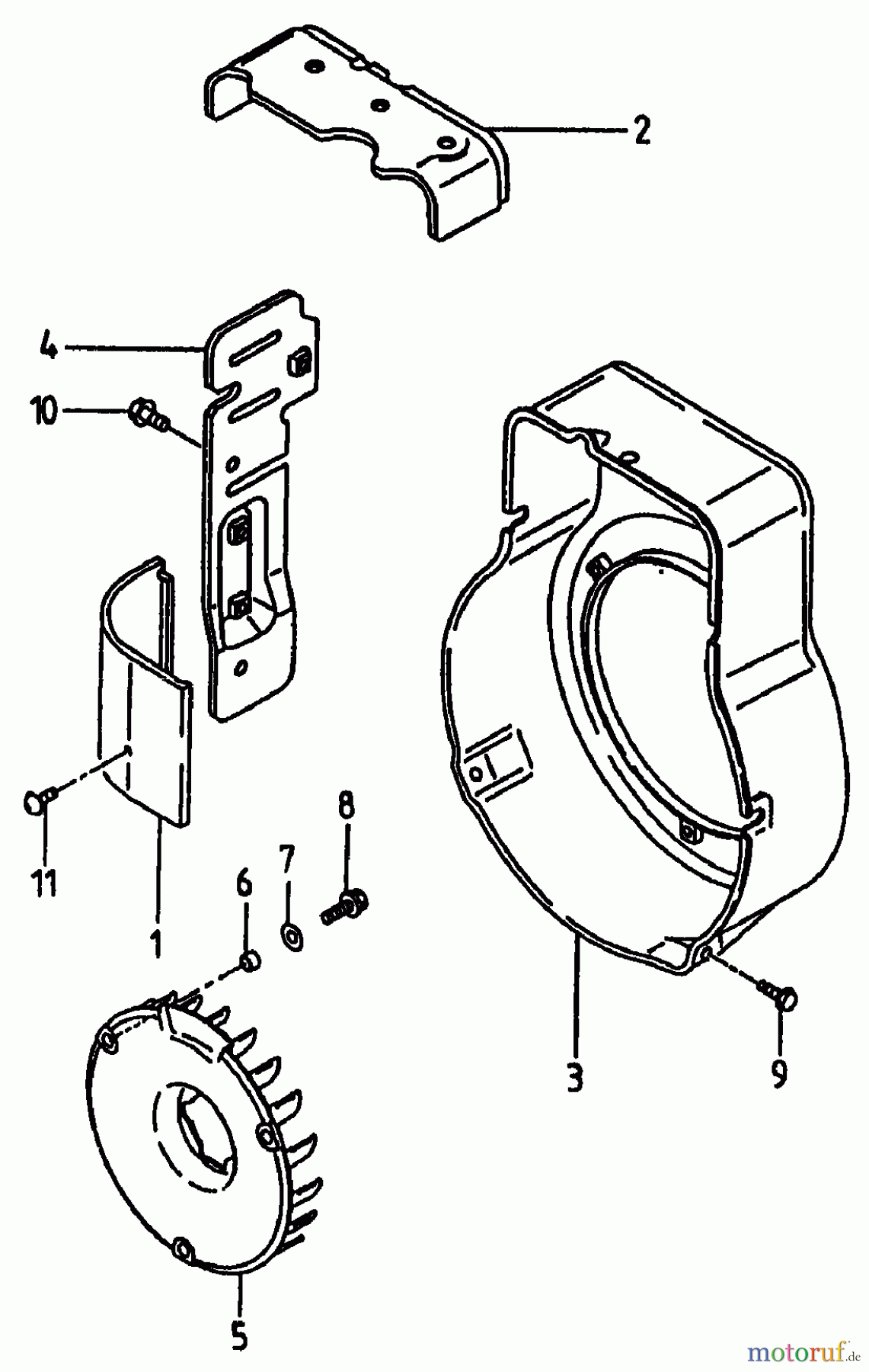  Gutbrod Balkenmäher BM 107 07517.05  (1995) Gebläsegehäuse, Schwungrad