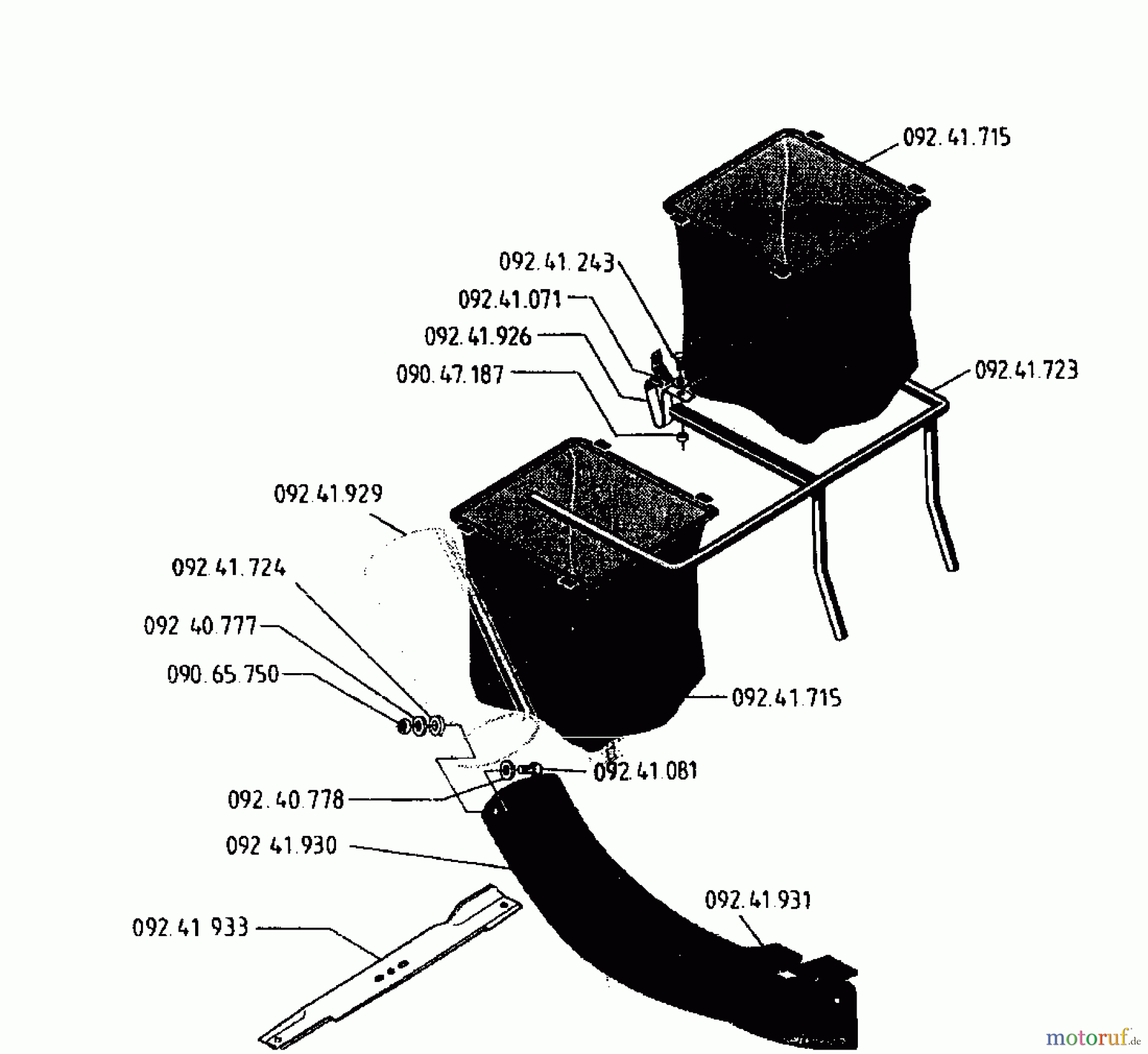 Gutbrod Rasentraktoren RSB 80-12 00097.07 (1995) Grasfangkorb