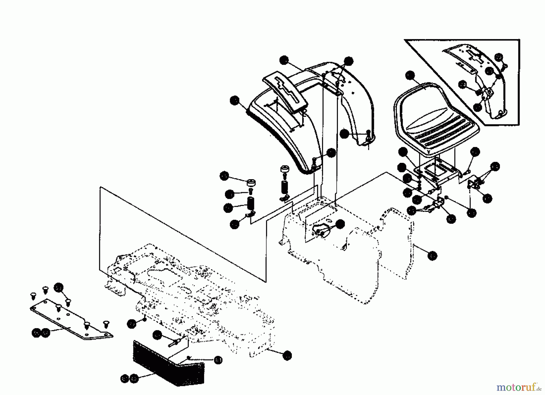  Gutbrod Rasentraktoren RSB 110-16 H 00097.02  (1995) Rahmen, Sitz, Sitzwanne