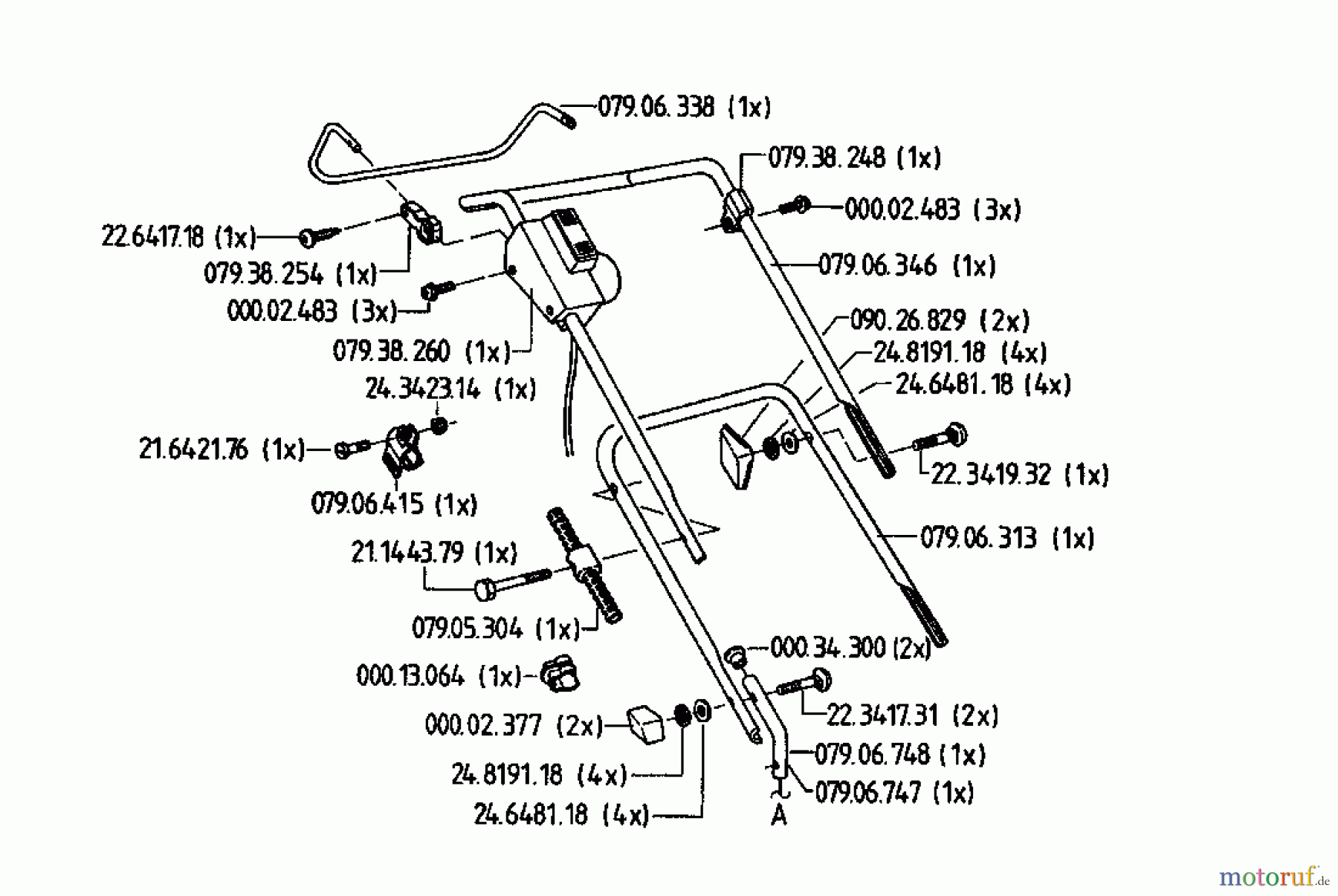  Golf Elektromäher 240 HE 02822.03  (1995) Holm