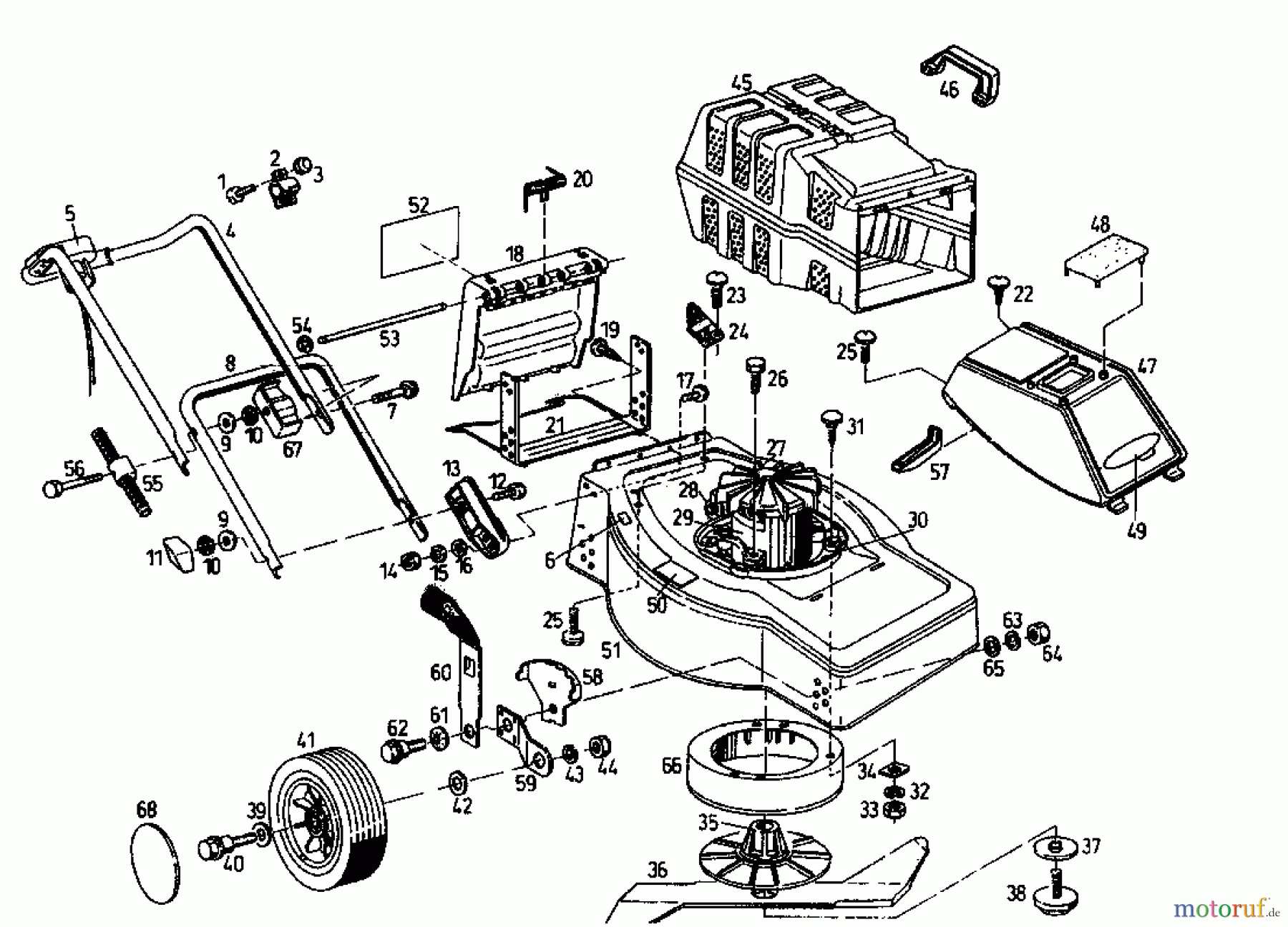  Euro Tool Elektromäher 450 04044.01  (1995) Grundgerät