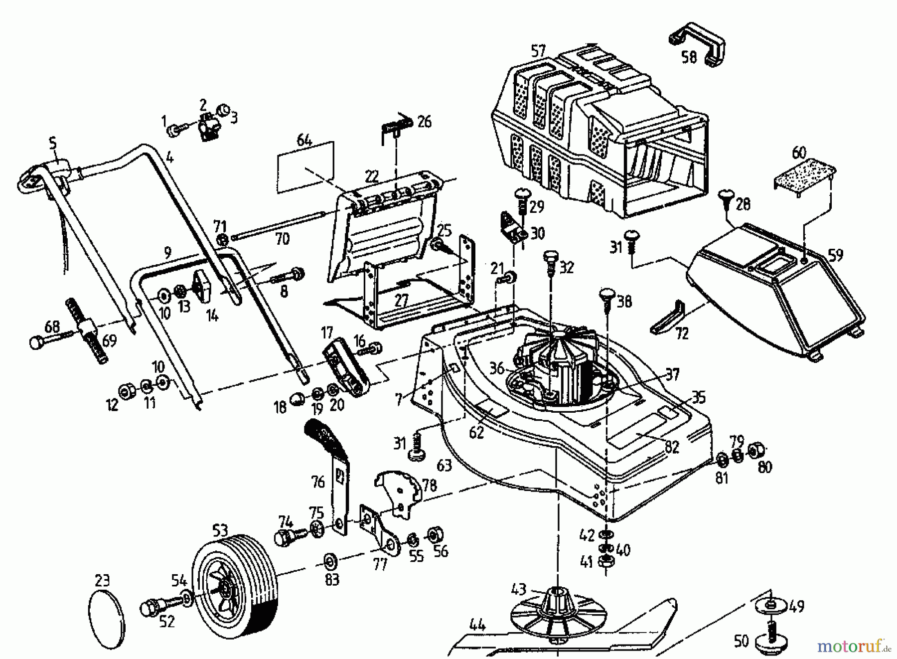 Diana Elektromäher 45 E 02824.06 (1995) Grundgerät