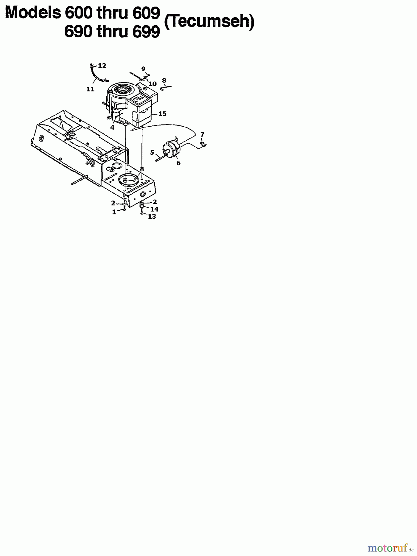  MTD Rasentraktoren H 165 135T695G678  (1995) Motorzubehör