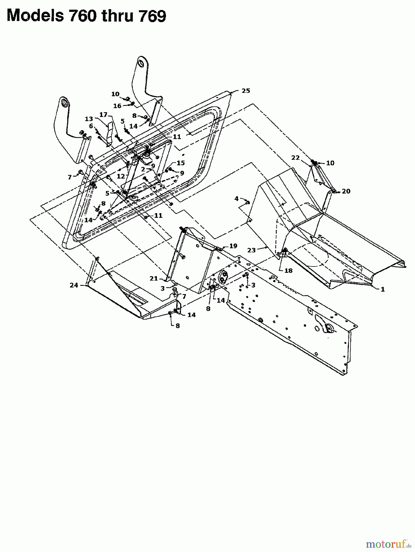  Agria Rasentraktoren 4600/102 H 135N769N609  (1995) Auswurfschacht