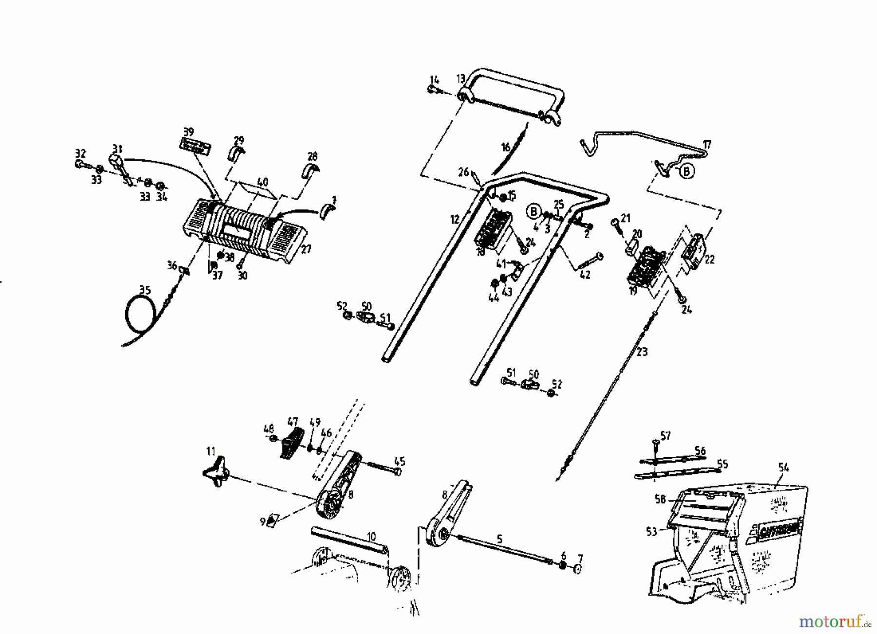  Gutbrod Motormäher mit Antrieb MH 544 R 04031.04  (1996) Holm