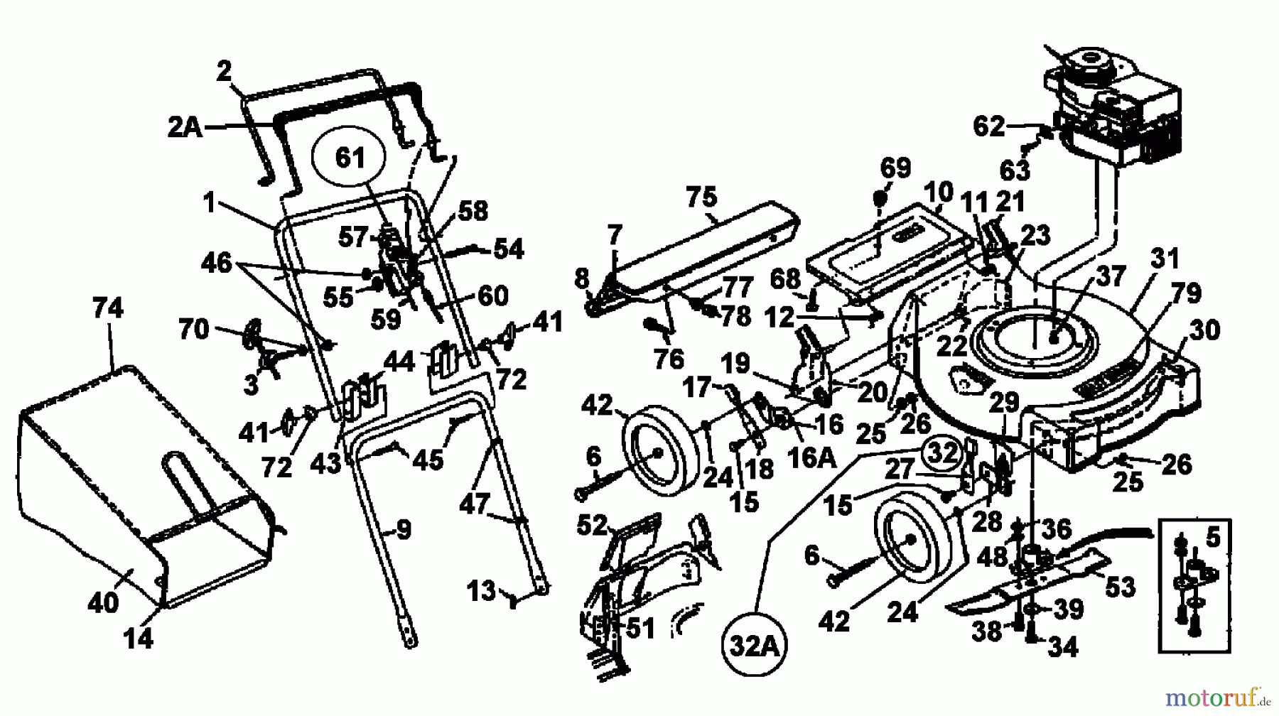  Gutbrod Motormäher HBM 50 04051.01  (1996) Grundgerät
