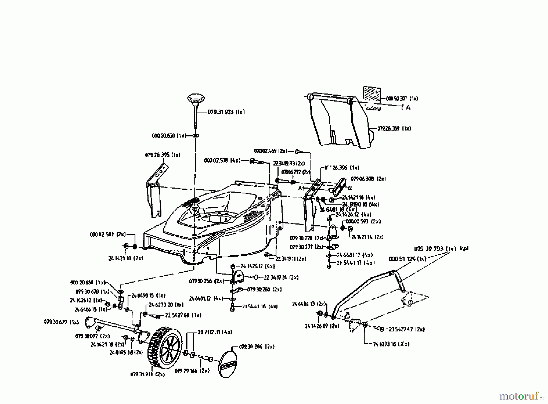 Gutbrod Motormäher mit Antrieb HB 48 R 02815.07 (1996) Grundgerät