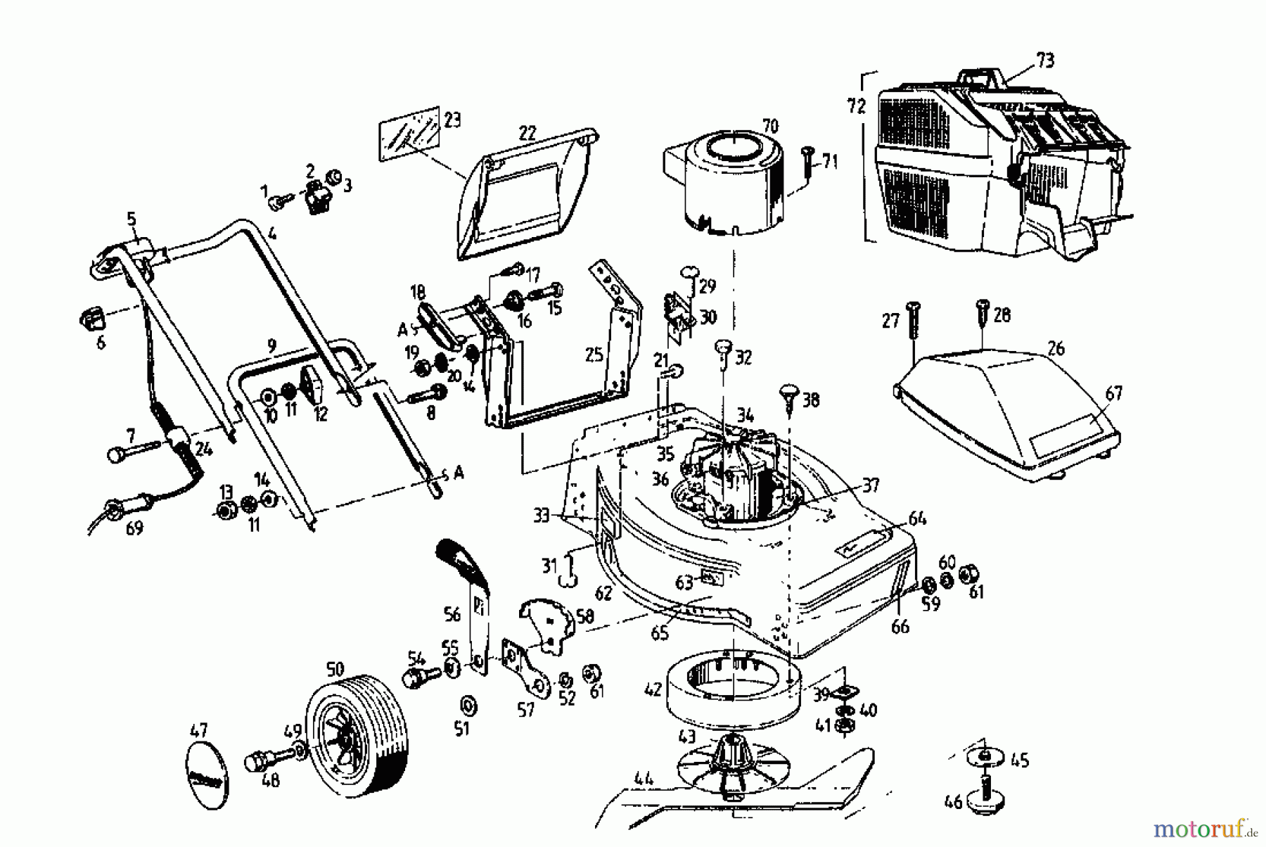  Rasant Elektromäher 45 EM 04041.01  (1996) Grundgerät