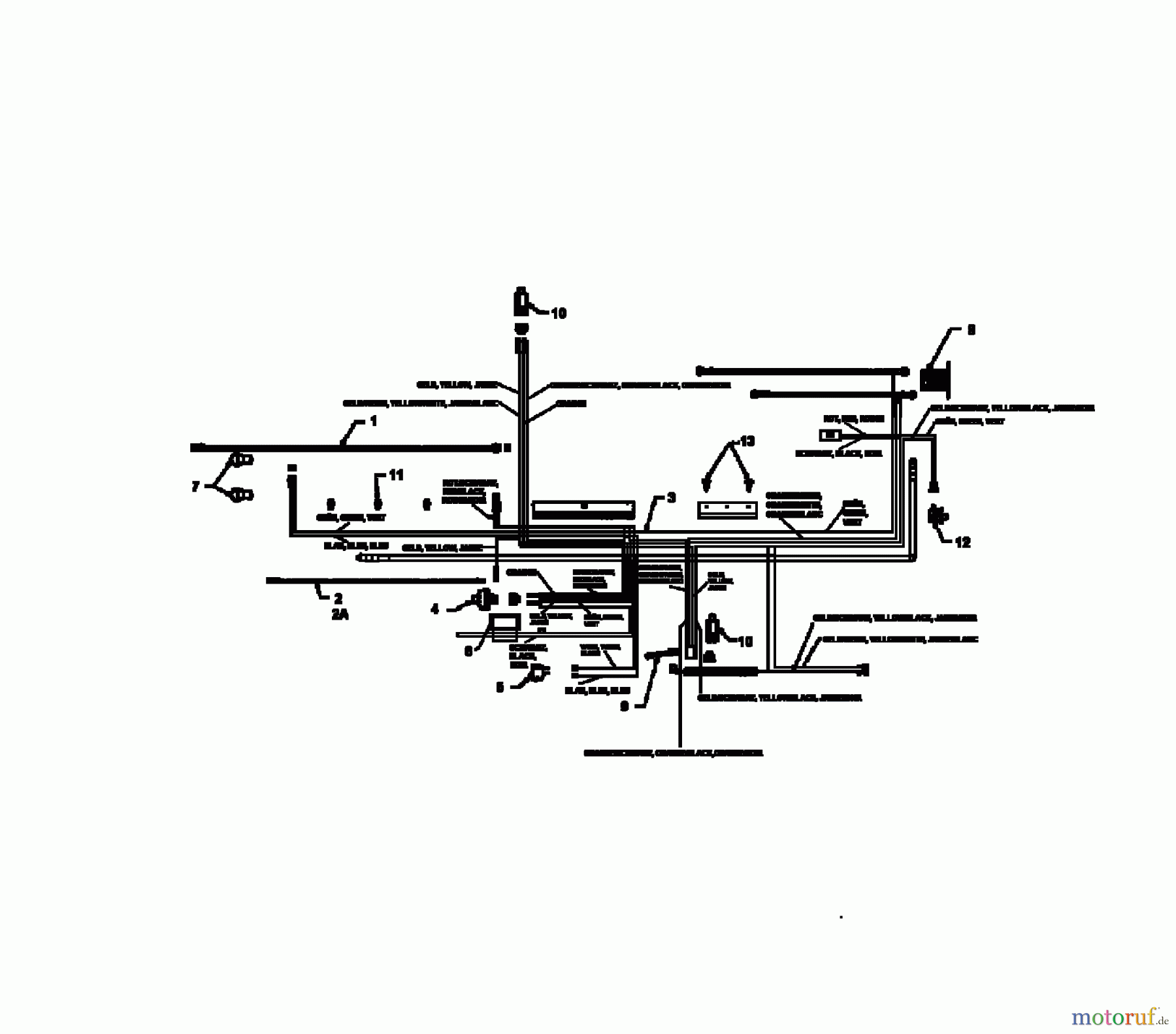  Lawnflite Rasentraktoren 904 13AL765N611  (1997) Schaltplan Vanguard