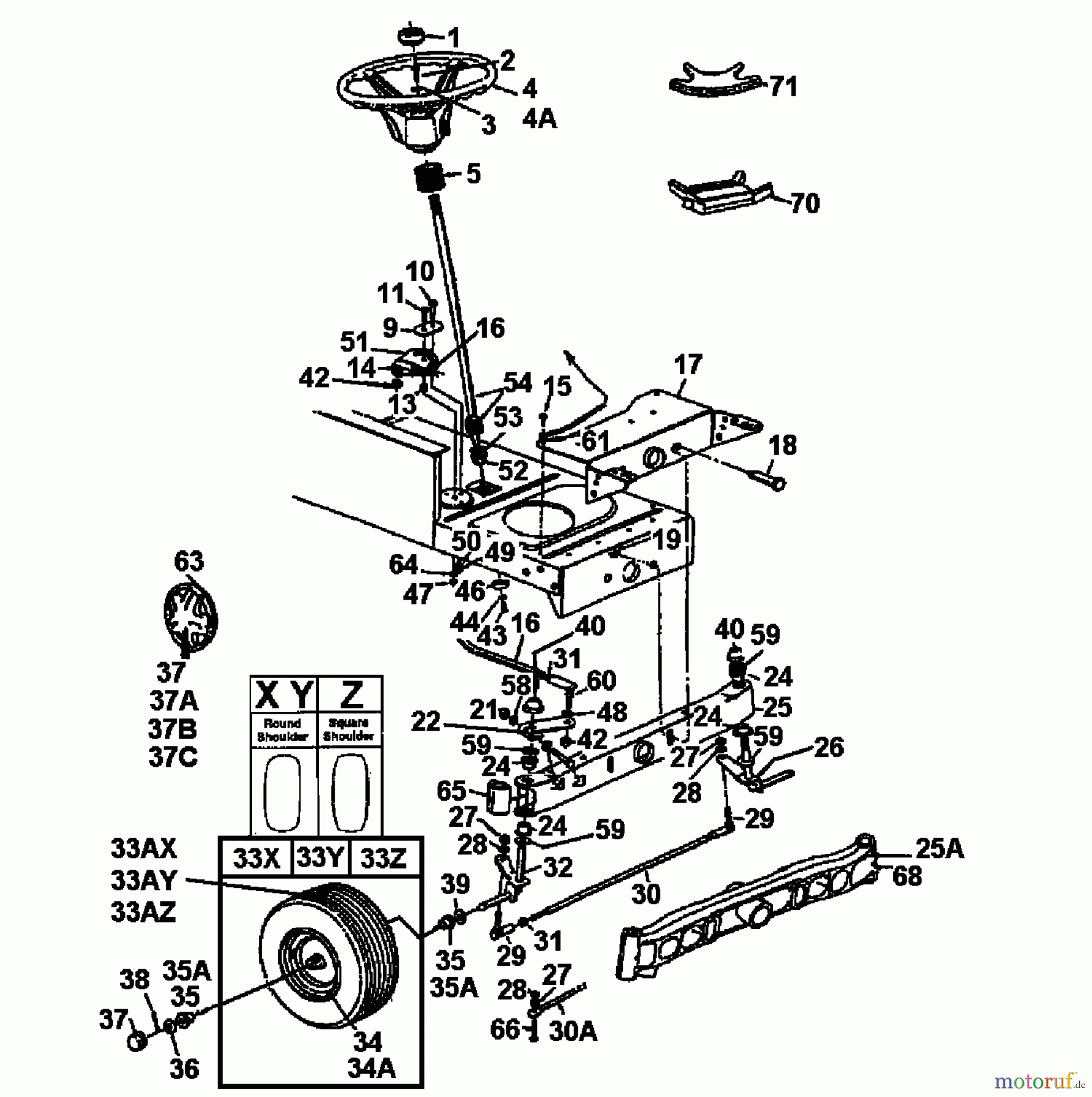  Raiffeisen Rasentraktoren RMS 16-107 135T694G628  (1995) Vorderachse