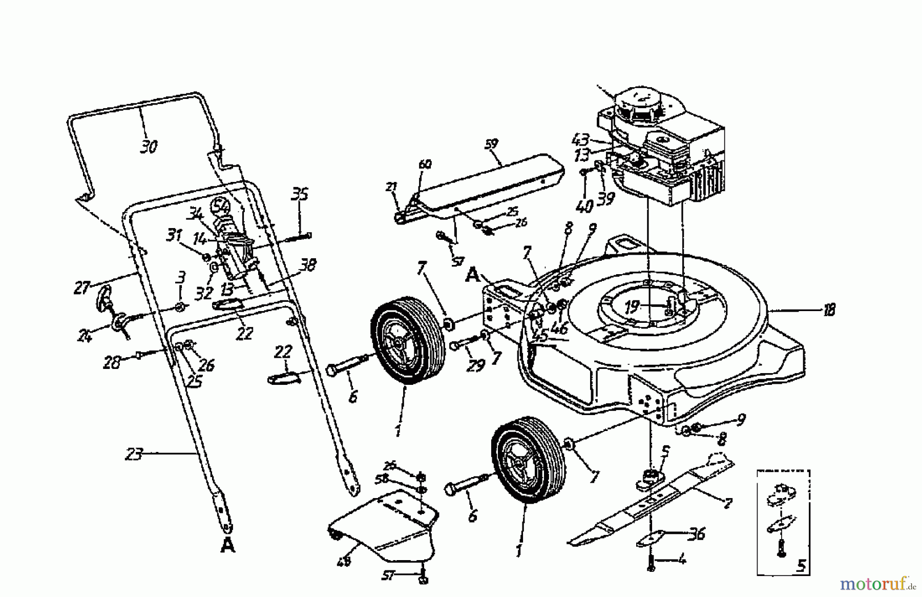 MTD Motormäher 050 11A-050-678  (1997) Grundgerät