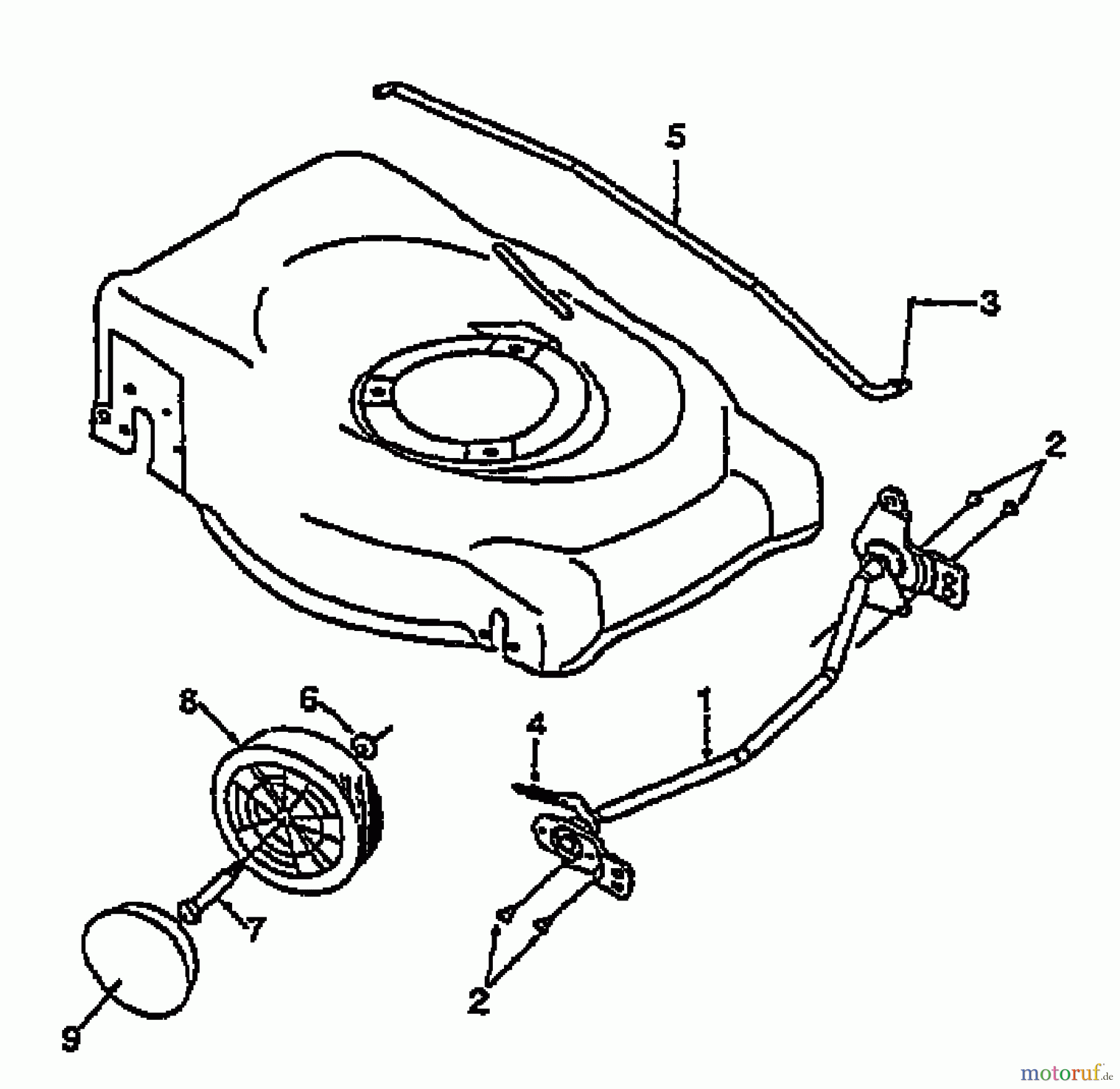  MTD Motormäher mit Antrieb GES 53 I 12A-365C678  (1997) Vorderachse