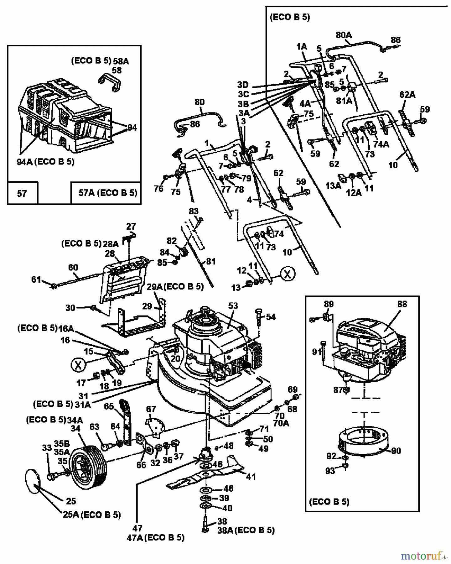  Golf Motormäher HBL 04060.01  (1997) Grundgerät