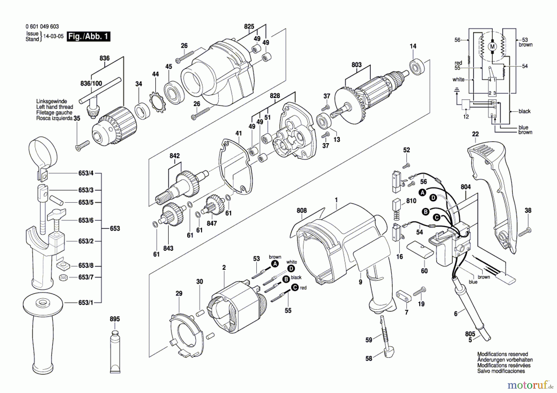  Bosch Werkzeug Bohrmaschine GBM 13 HRE Seite 1