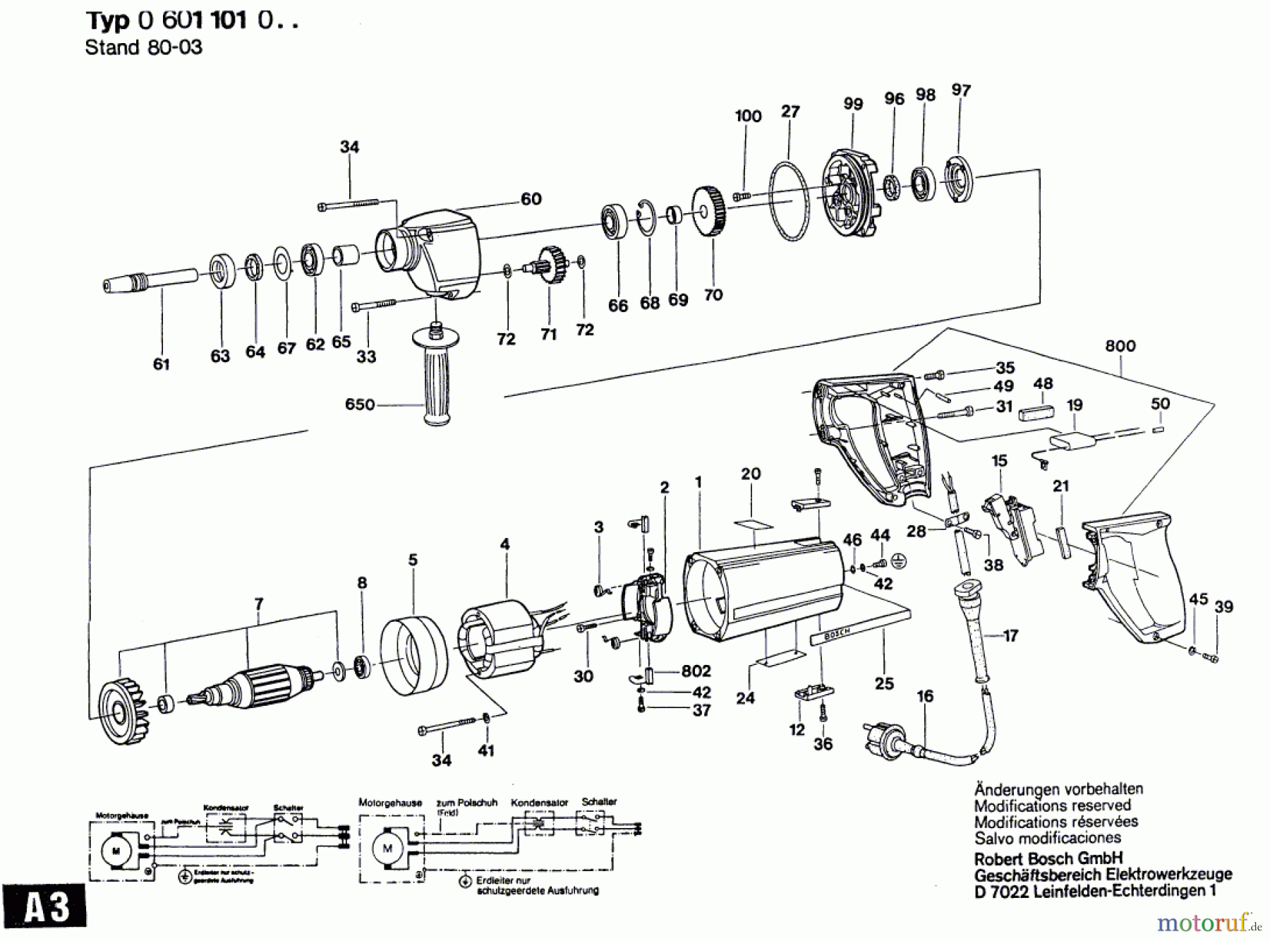  Bosch Werkzeug Bohrmaschine UB(J)75B 26 Seite 1