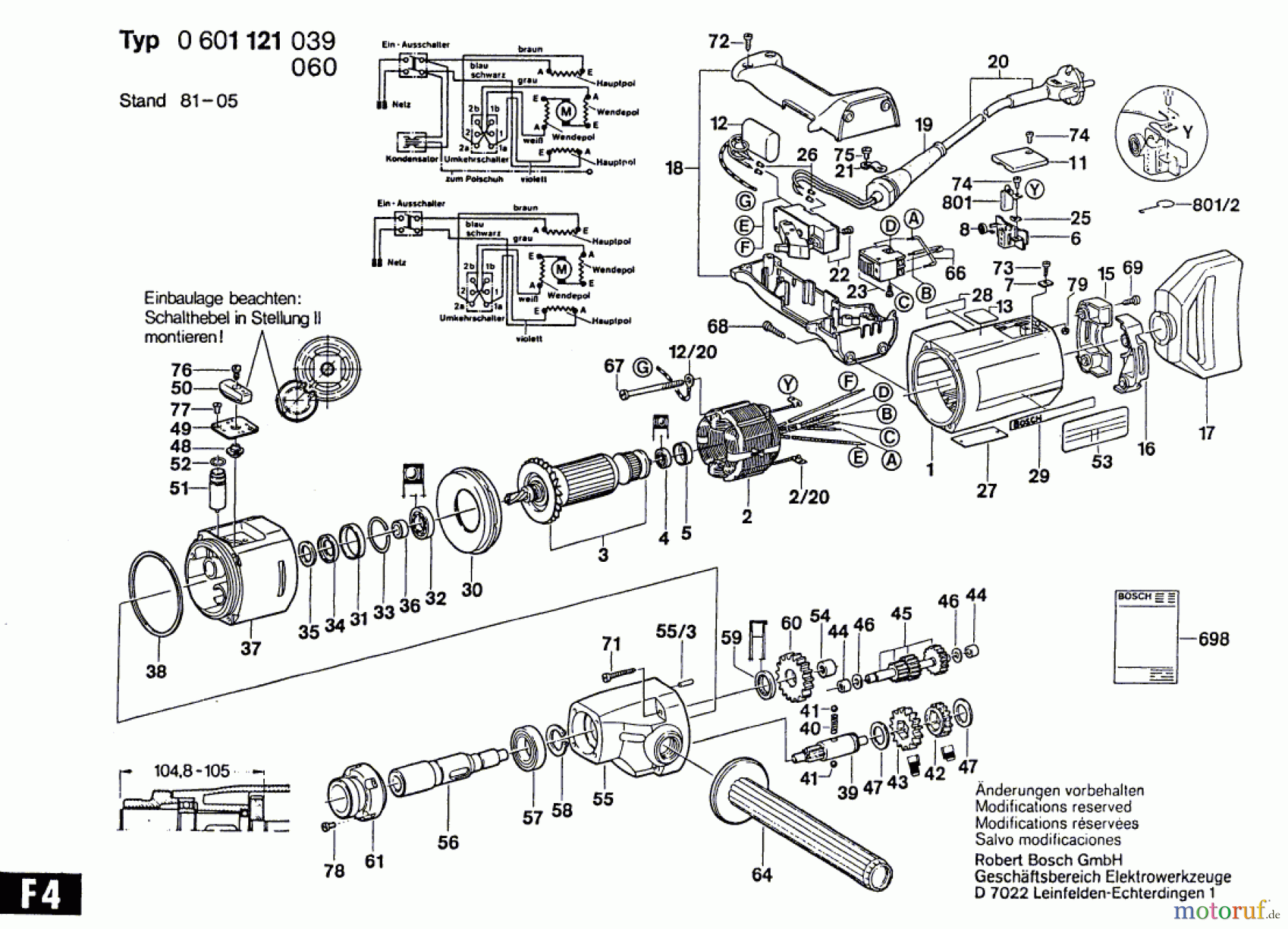  Bosch Werkzeug Zweigang-Bohrmaschine ---- Seite 1