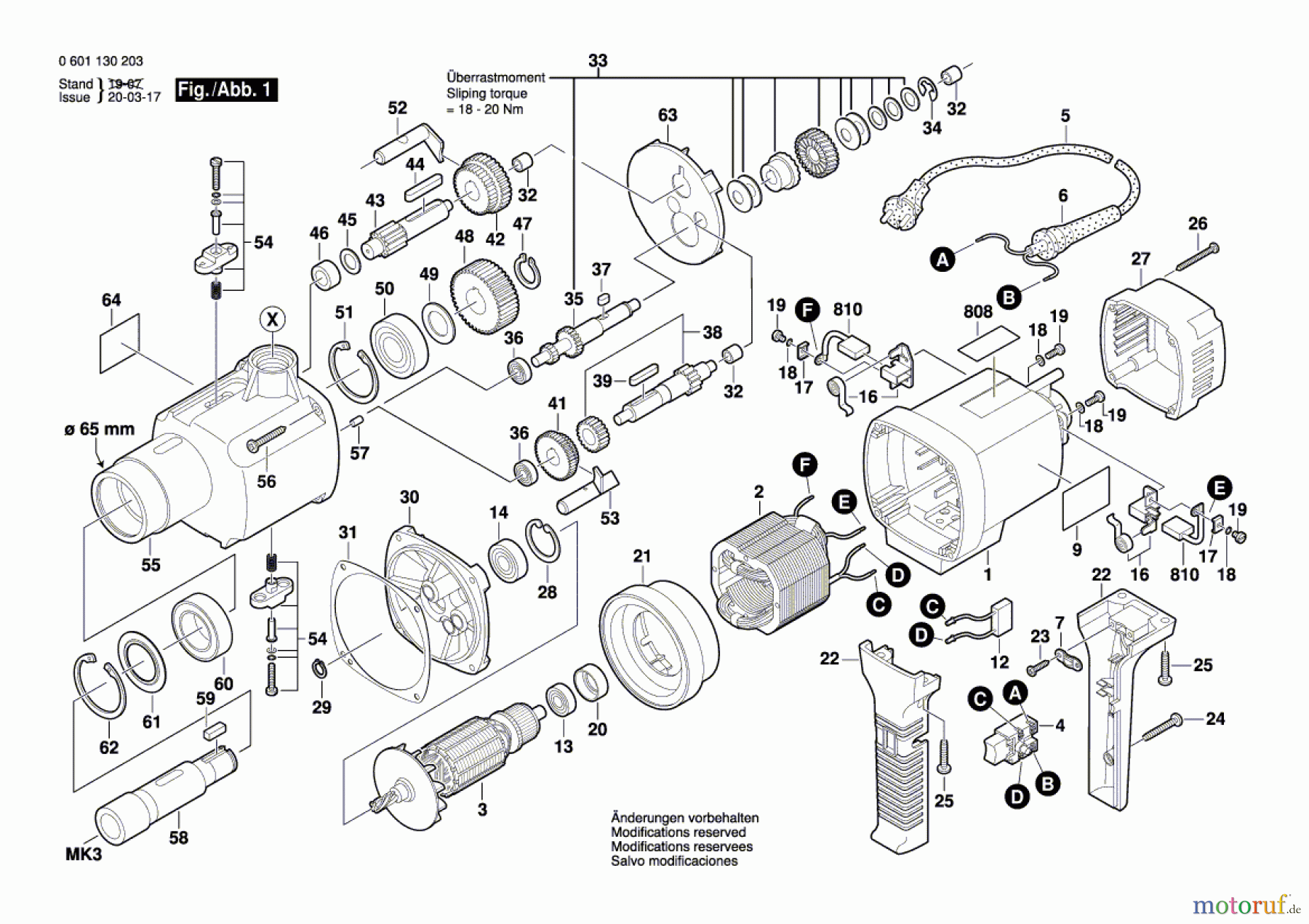  Bosch Werkzeug Bohrmaschine GBM 32-4 Seite 1