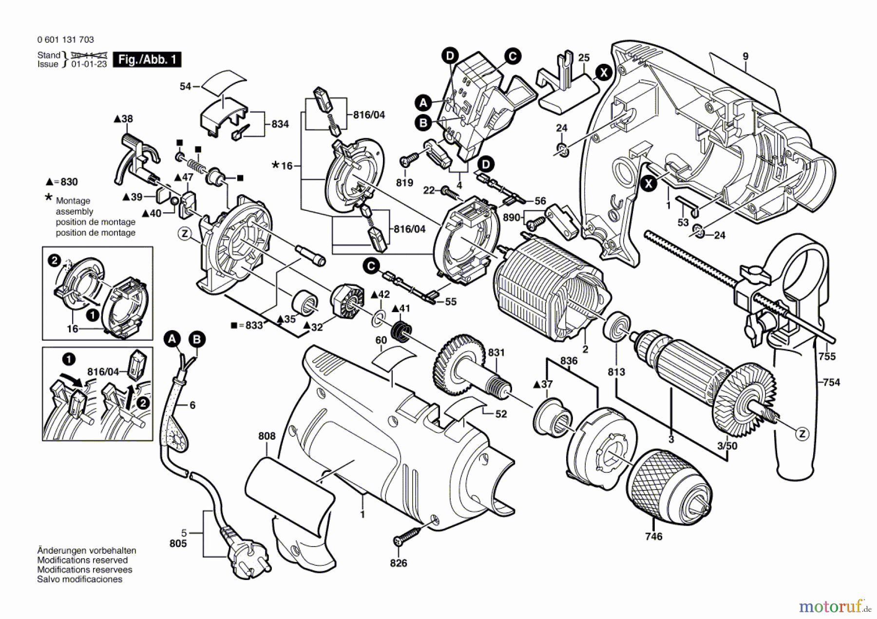  Bosch Werkzeug Schlagbohrmaschine GSB 13 RE Seite 1