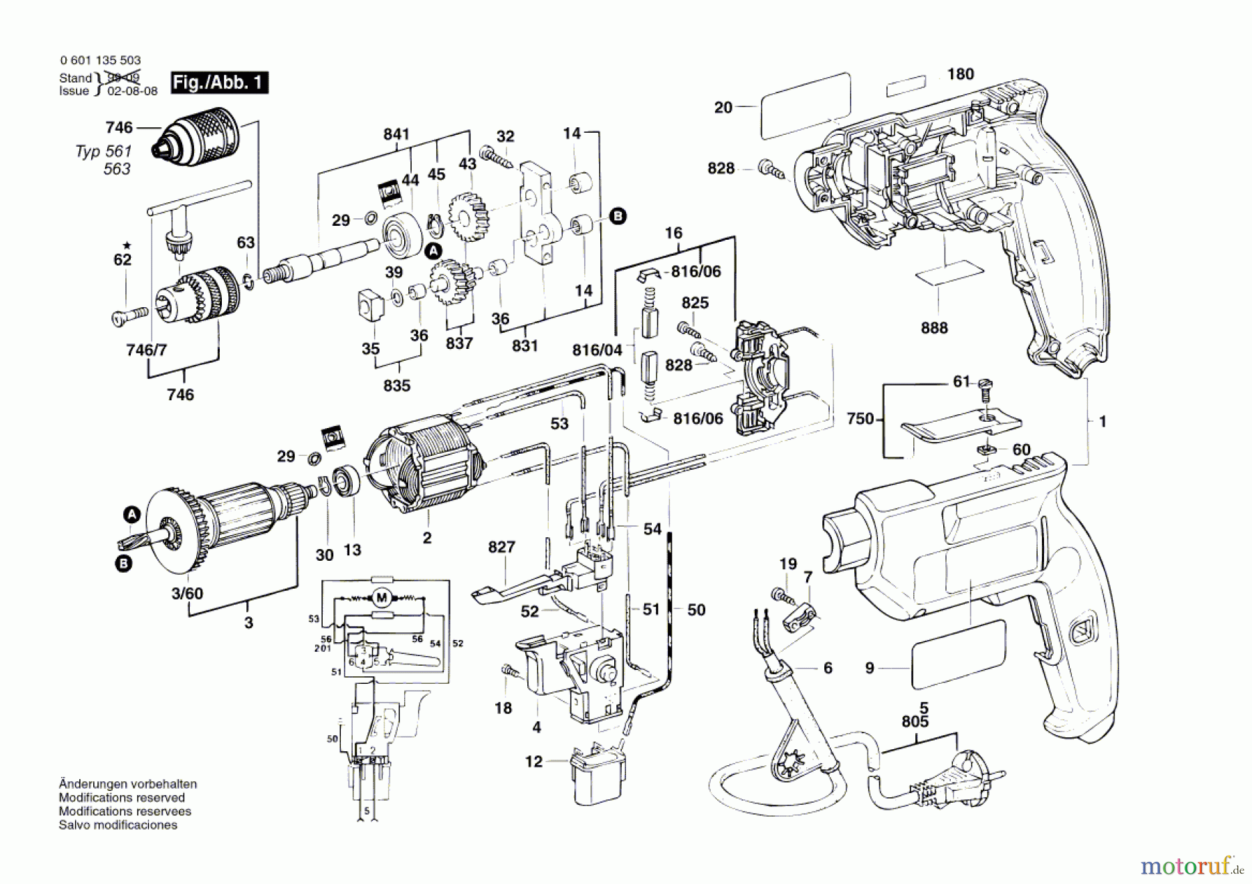  Bosch Werkzeug Bohrmaschine GBM 10 SRE Seite 1