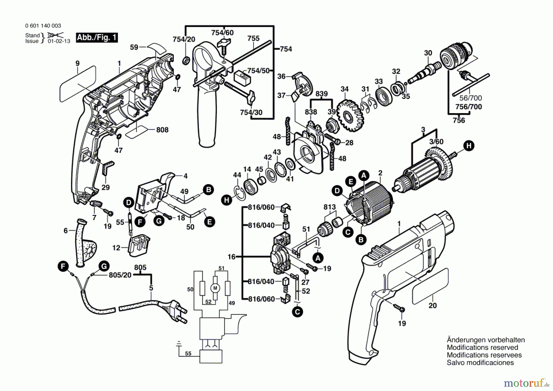  Bosch Werkzeug Schlagbohrmaschine GSB 16 Seite 1