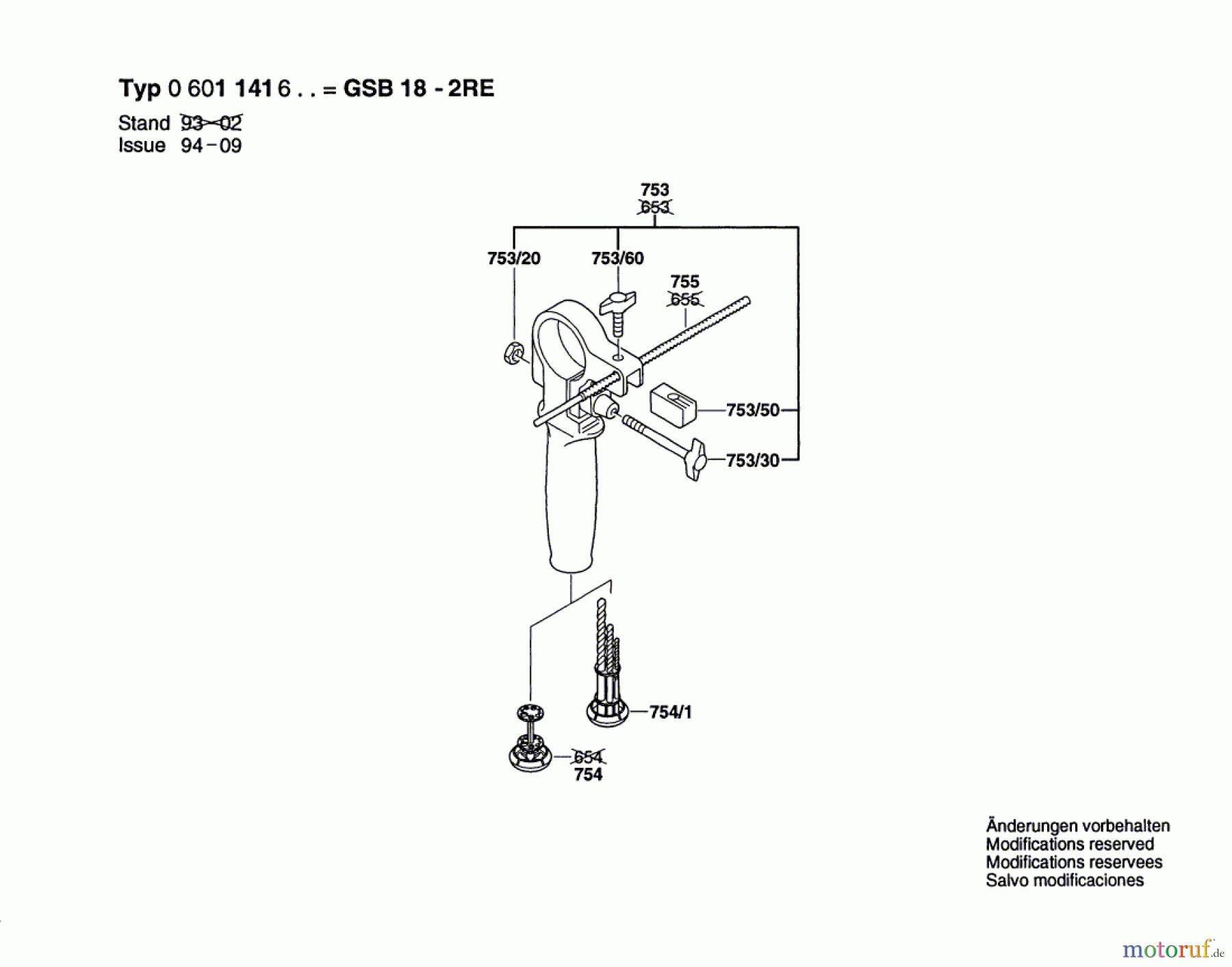  Bosch Werkzeug Schlagbohrmaschine GSB 2-650 RE Seite 2