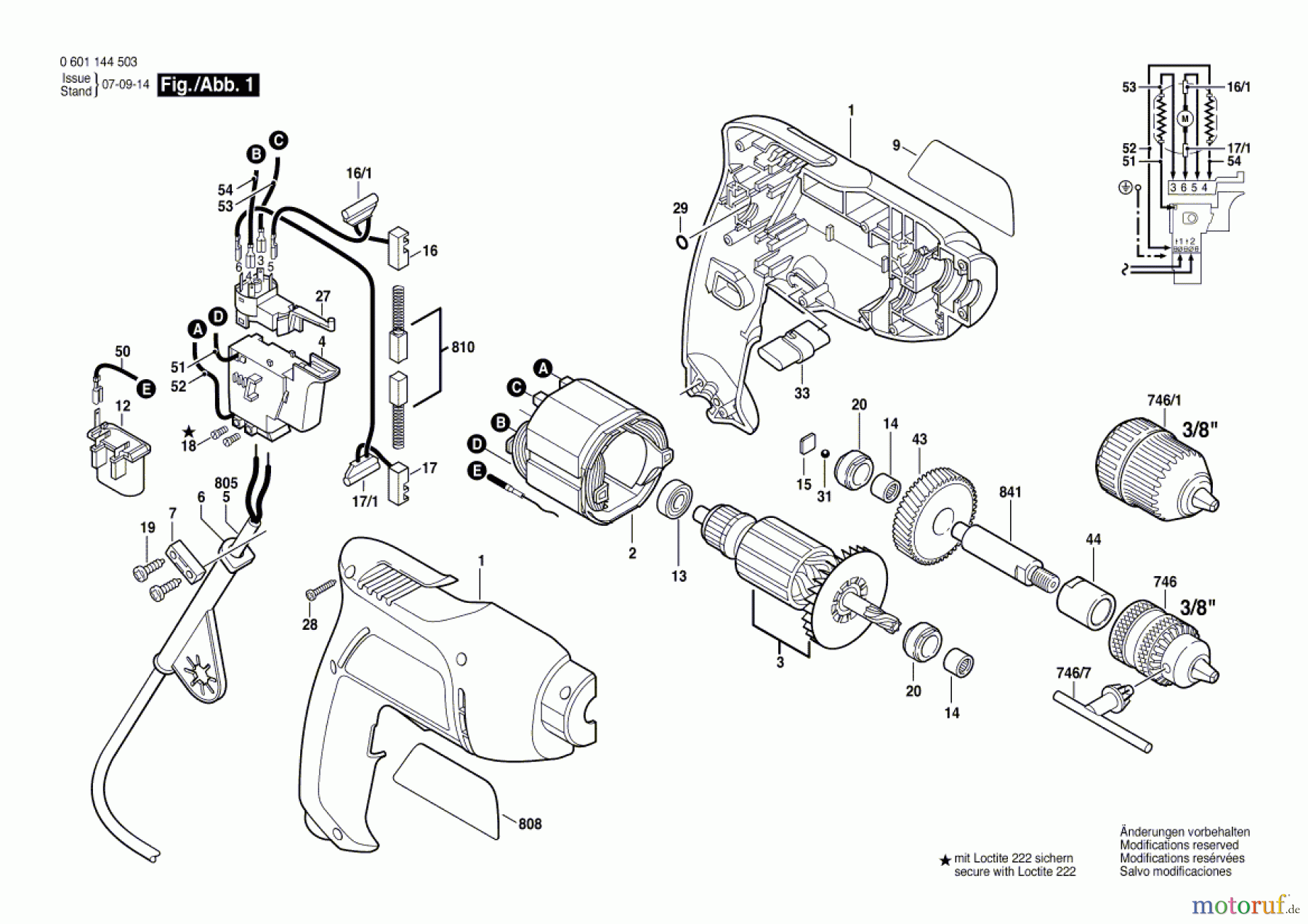  Bosch Werkzeug Bohrmaschine GBM 450 RE Seite 1
