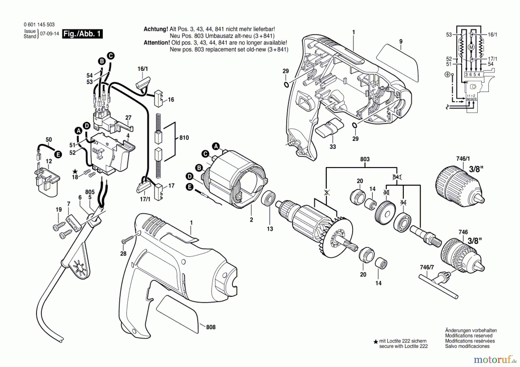  Bosch Werkzeug Bohrmaschine GBM 6 RE Seite 1