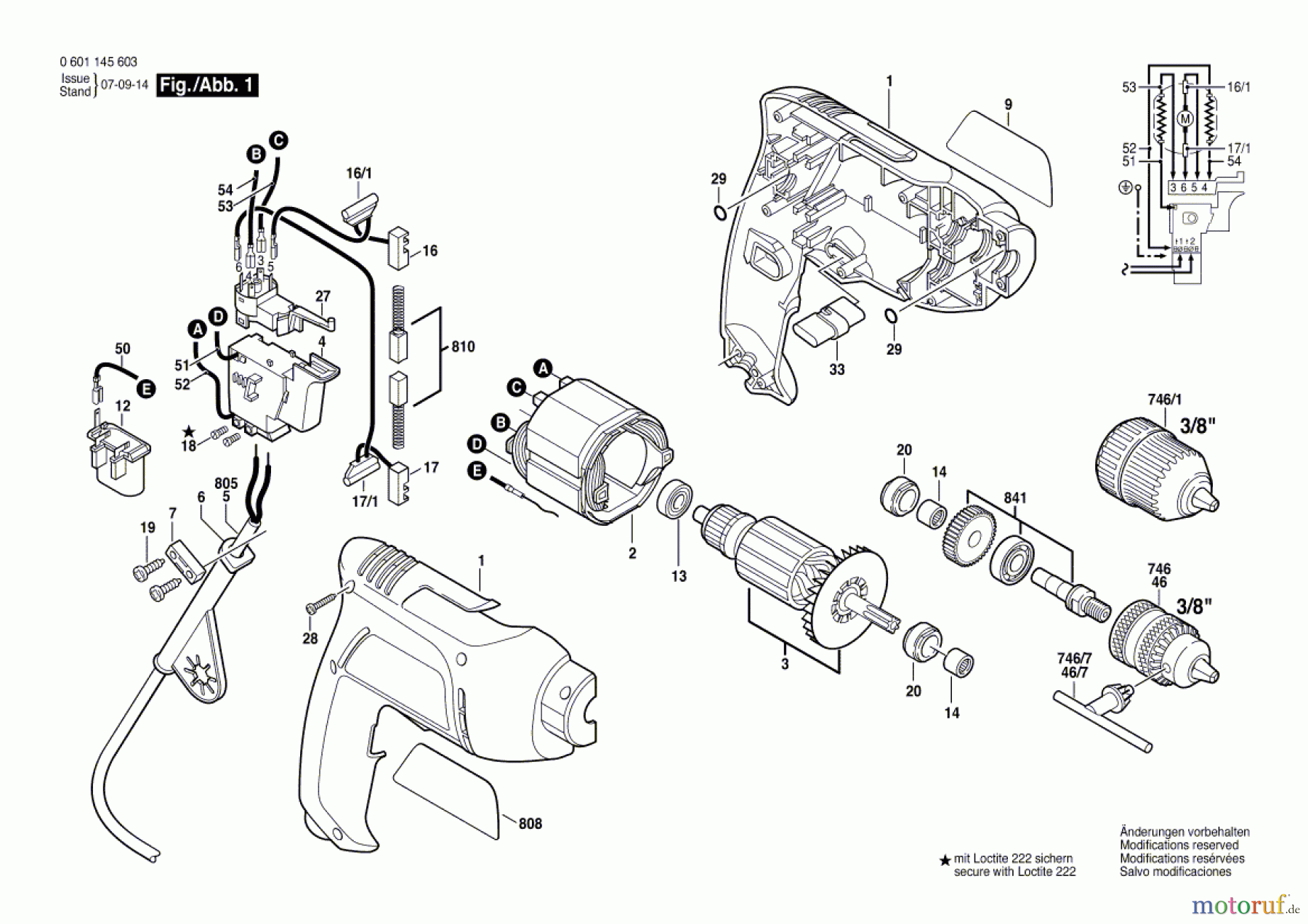  Bosch Werkzeug Bohrmaschine GBM 6 RE Seite 1