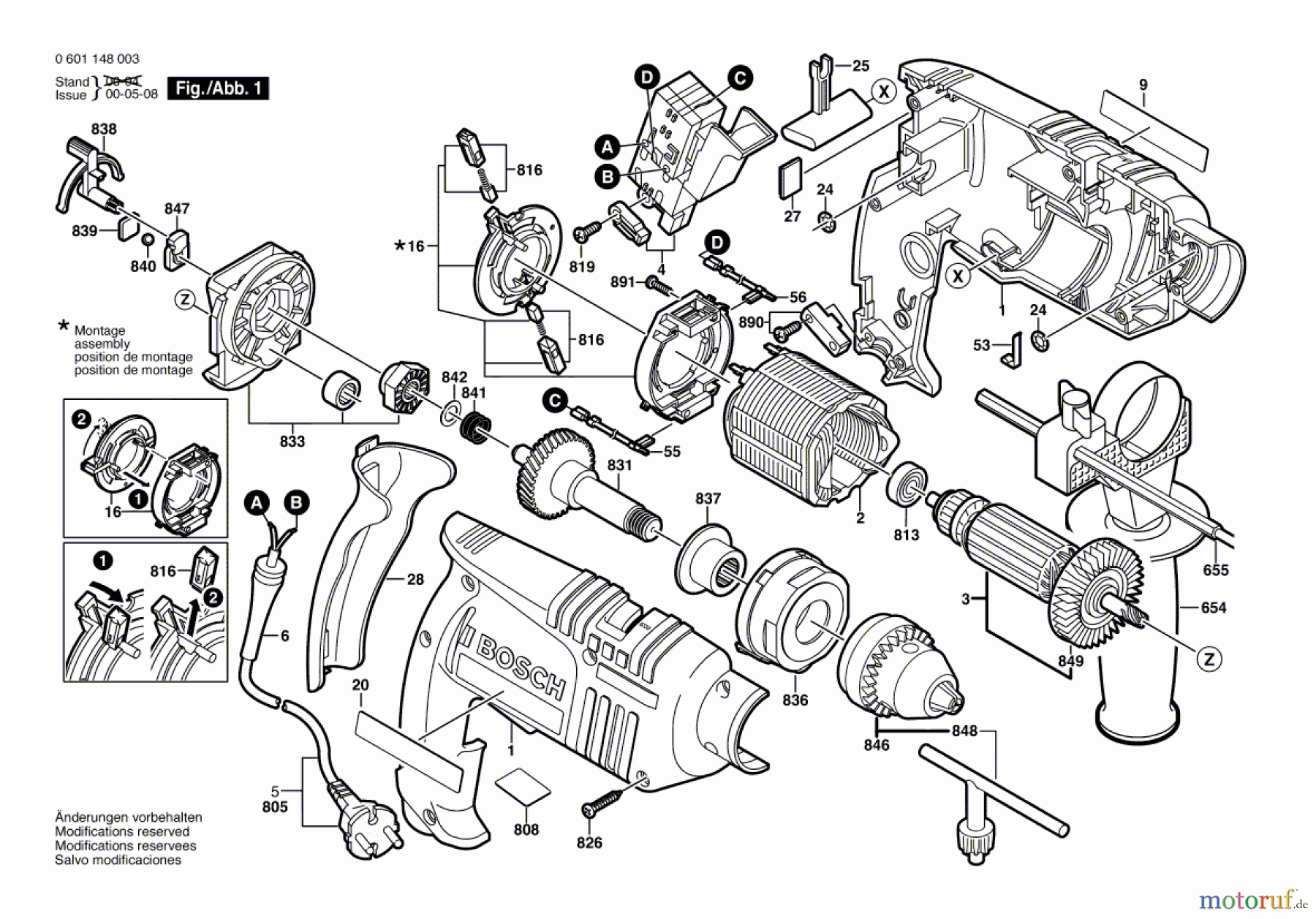  Bosch Werkzeug Schlagbohrmaschine GSB 16 Seite 1