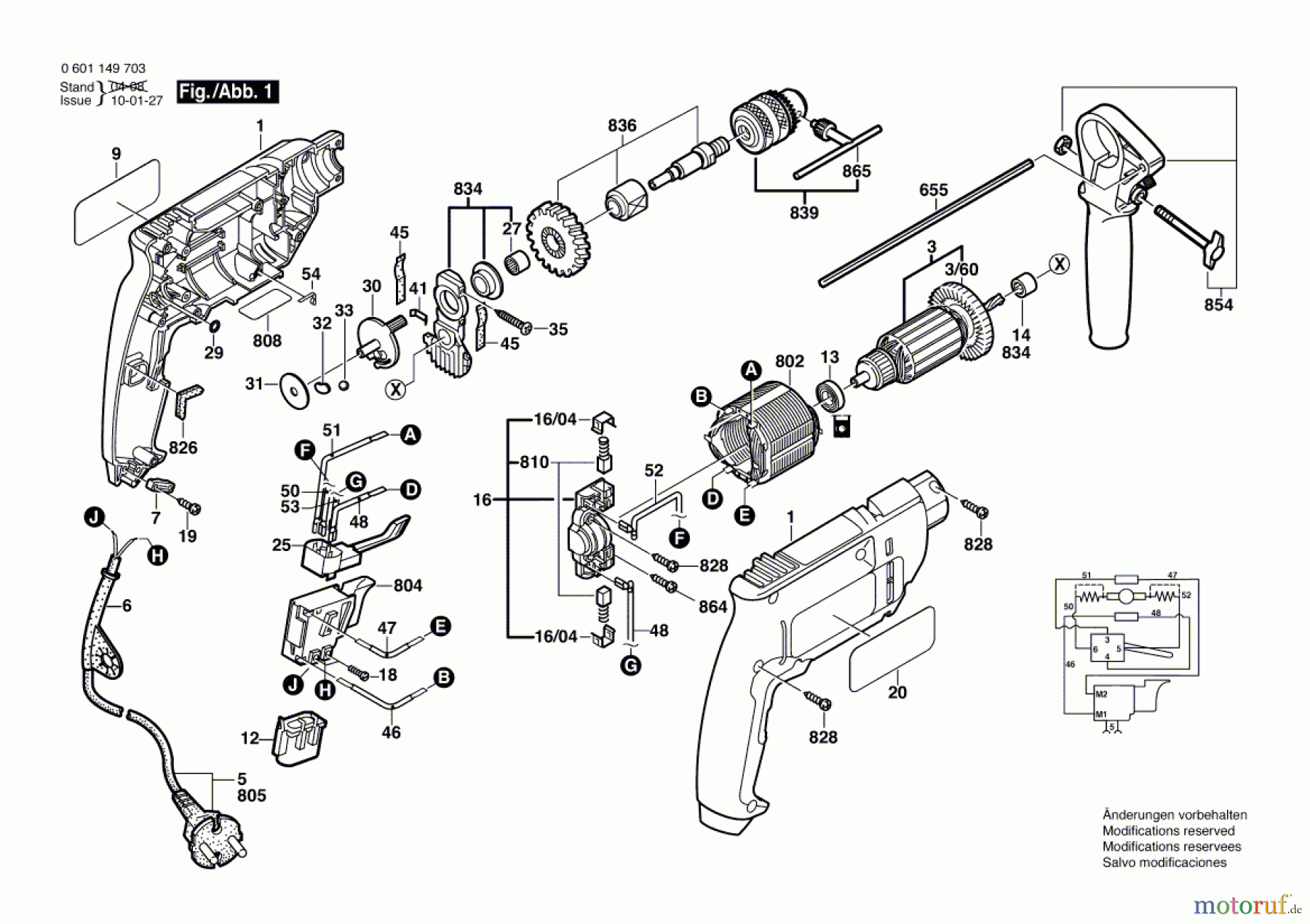  Bosch Werkzeug Schlagbohrmaschine GSB 450 RE Seite 1