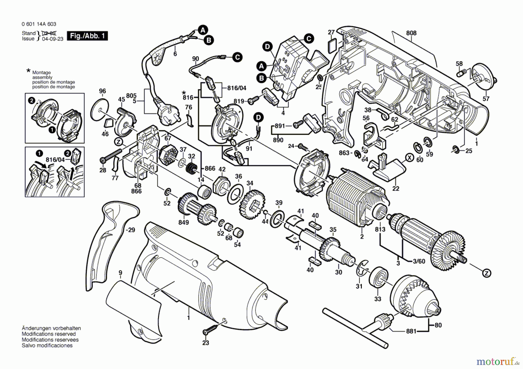  Bosch Werkzeug Schlagbohrmaschine GSB 1800-2 RE Seite 1