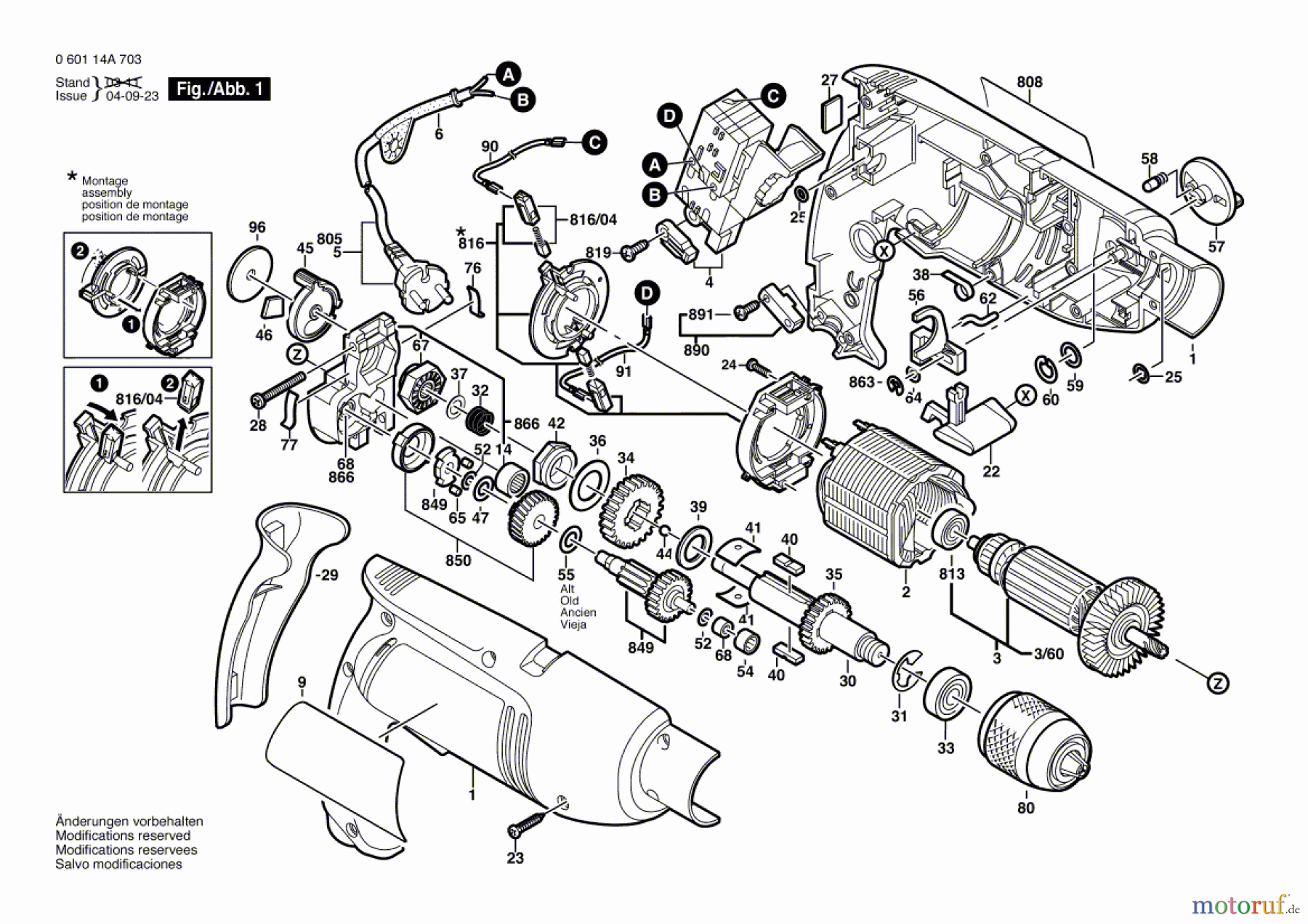  Bosch Werkzeug Schlagbohrmaschine GSB 1800-2 RE Seite 1