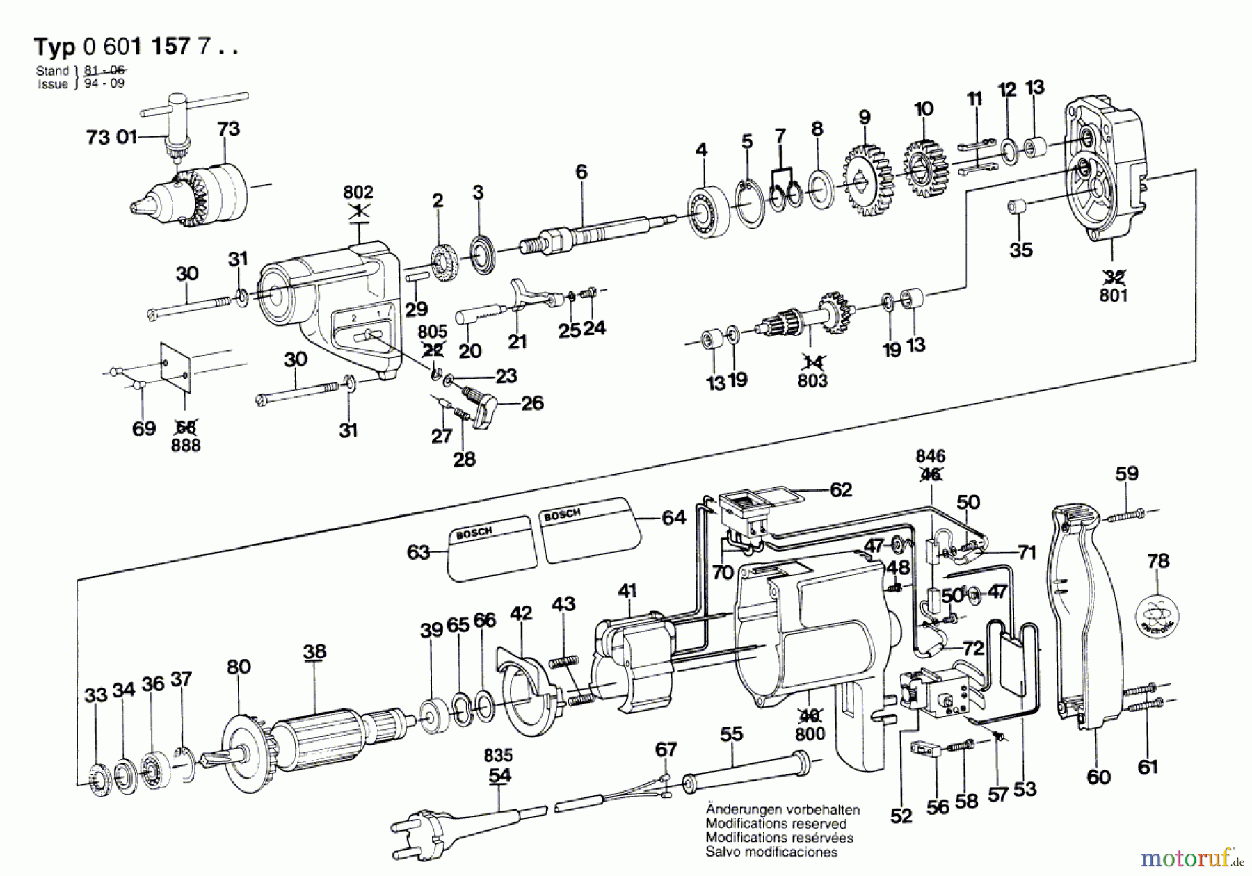  Bosch Werkzeug Bohrmaschine ELECTRONIC Seite 1