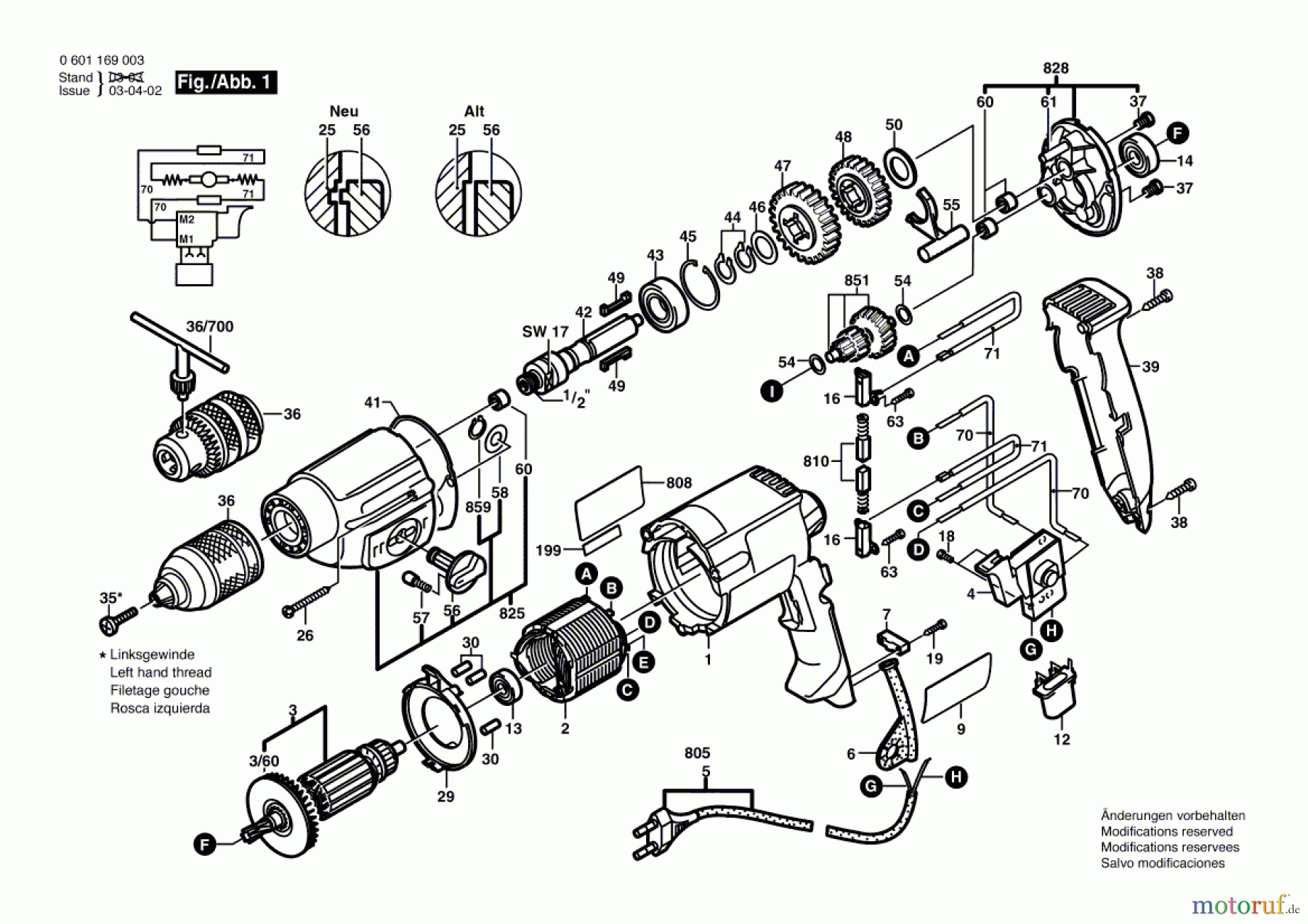  Bosch Werkzeug Bohrmaschine GBM 13-2 Seite 1