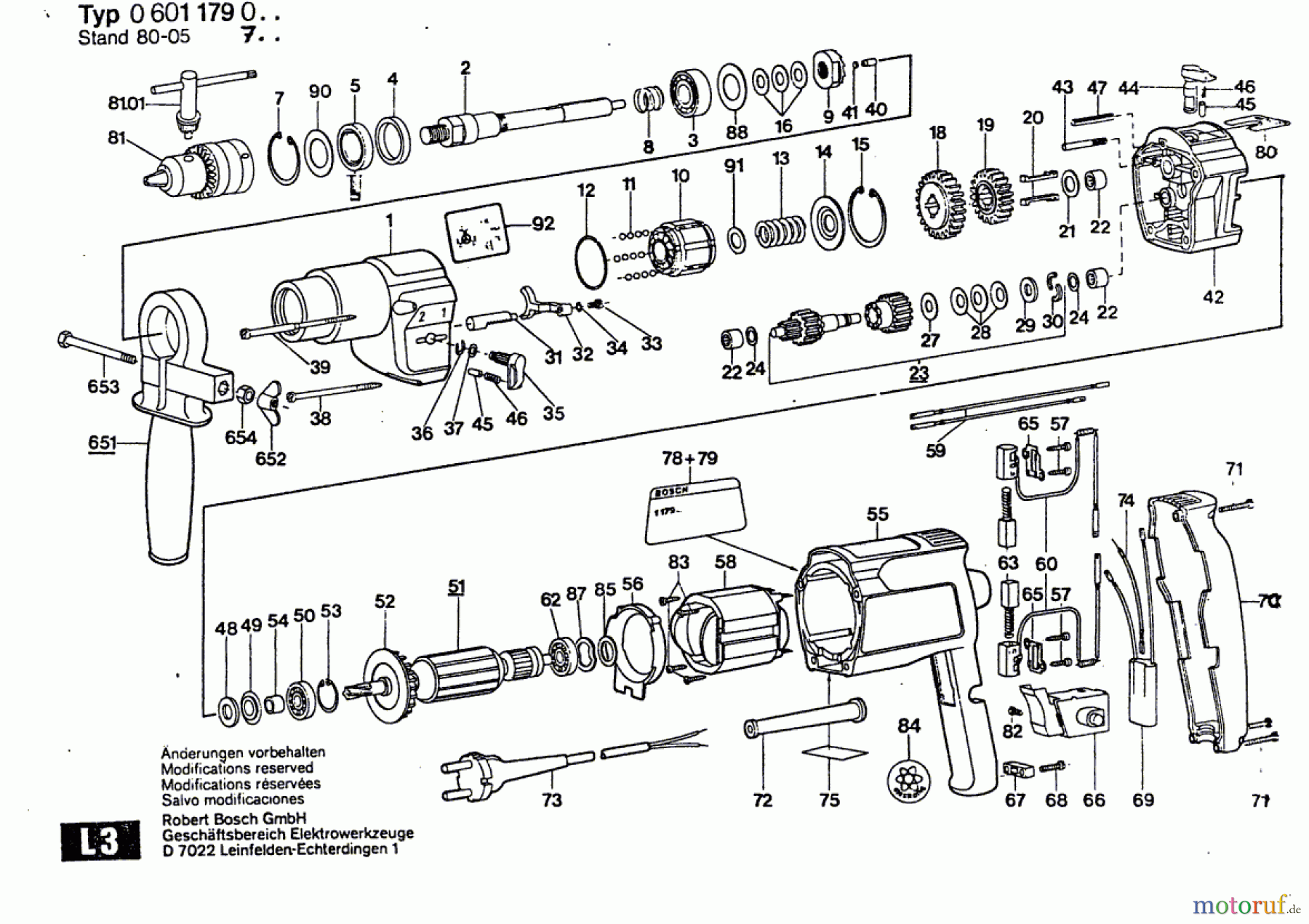  Bosch Werkzeug Schlagbohrmaschine ---- Seite 1